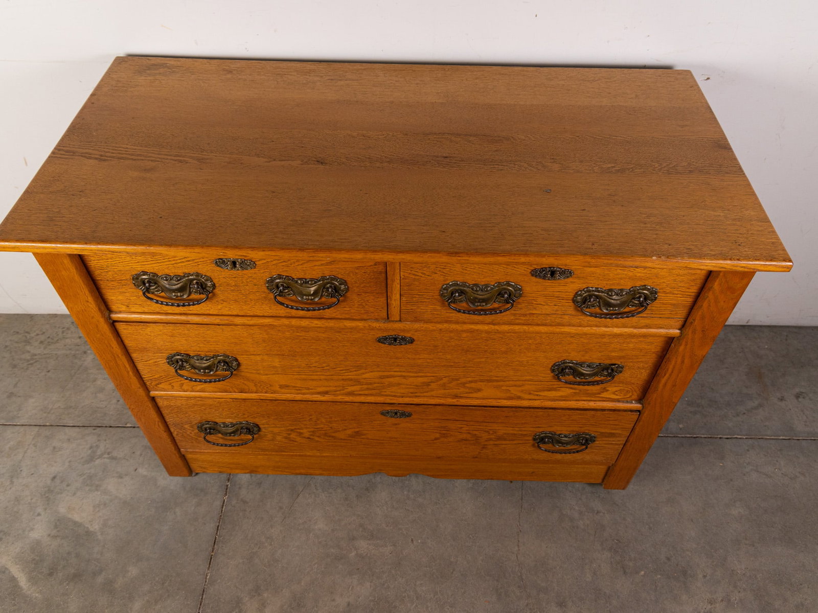 Antique Oak Four Drawer Dresser - 2