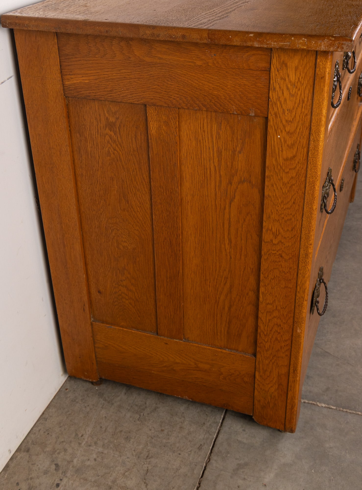 Antique Oak Four Drawer Dresser - 3