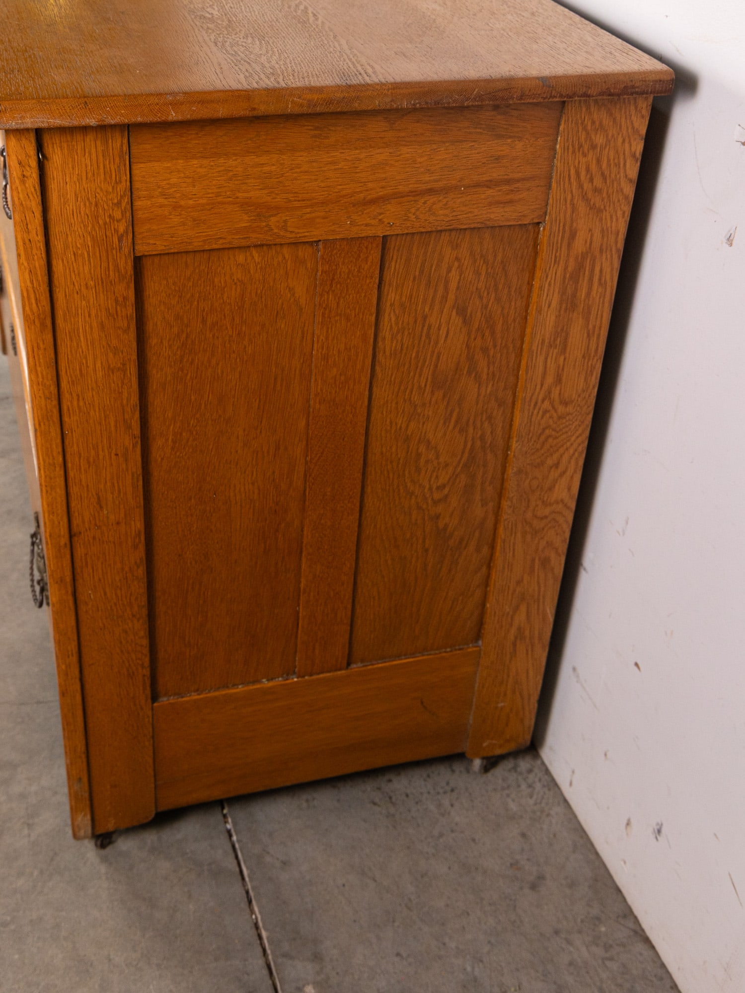 Antique Oak Four Drawer Dresser - 4