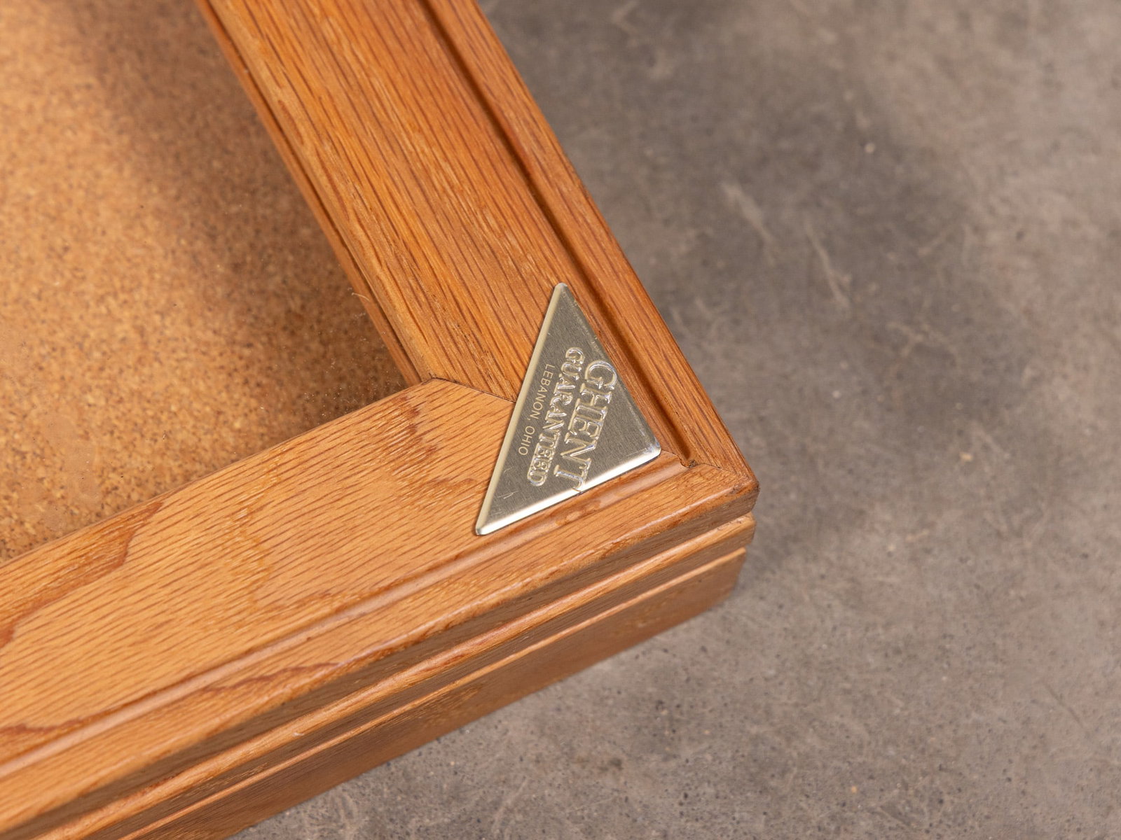 Ghent Wall Mounted Cork Board in Glass Case - 2