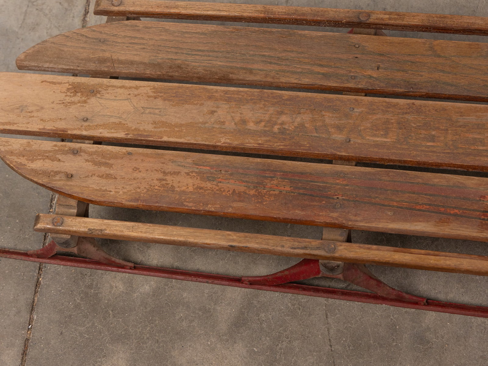 Vintage Wooden Sled - 2