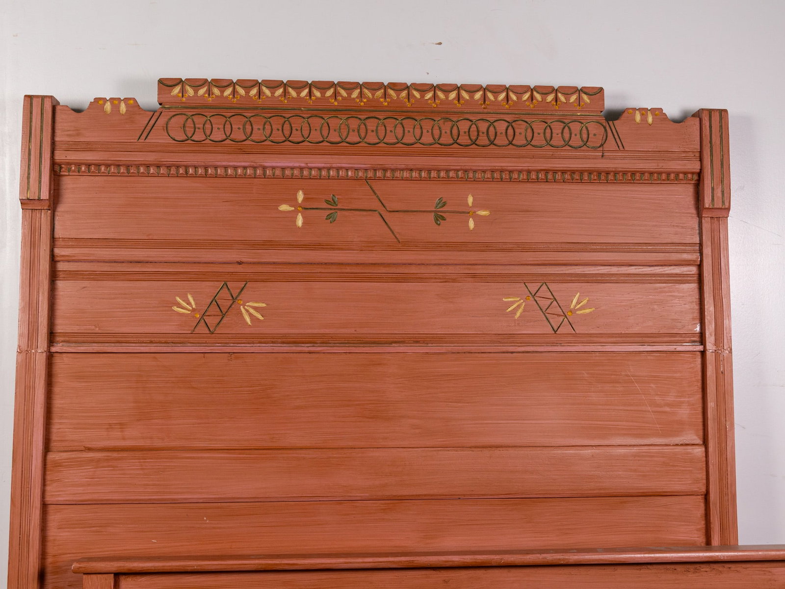 Eastlake Victorian Painted Full Size Bed Frame - 3