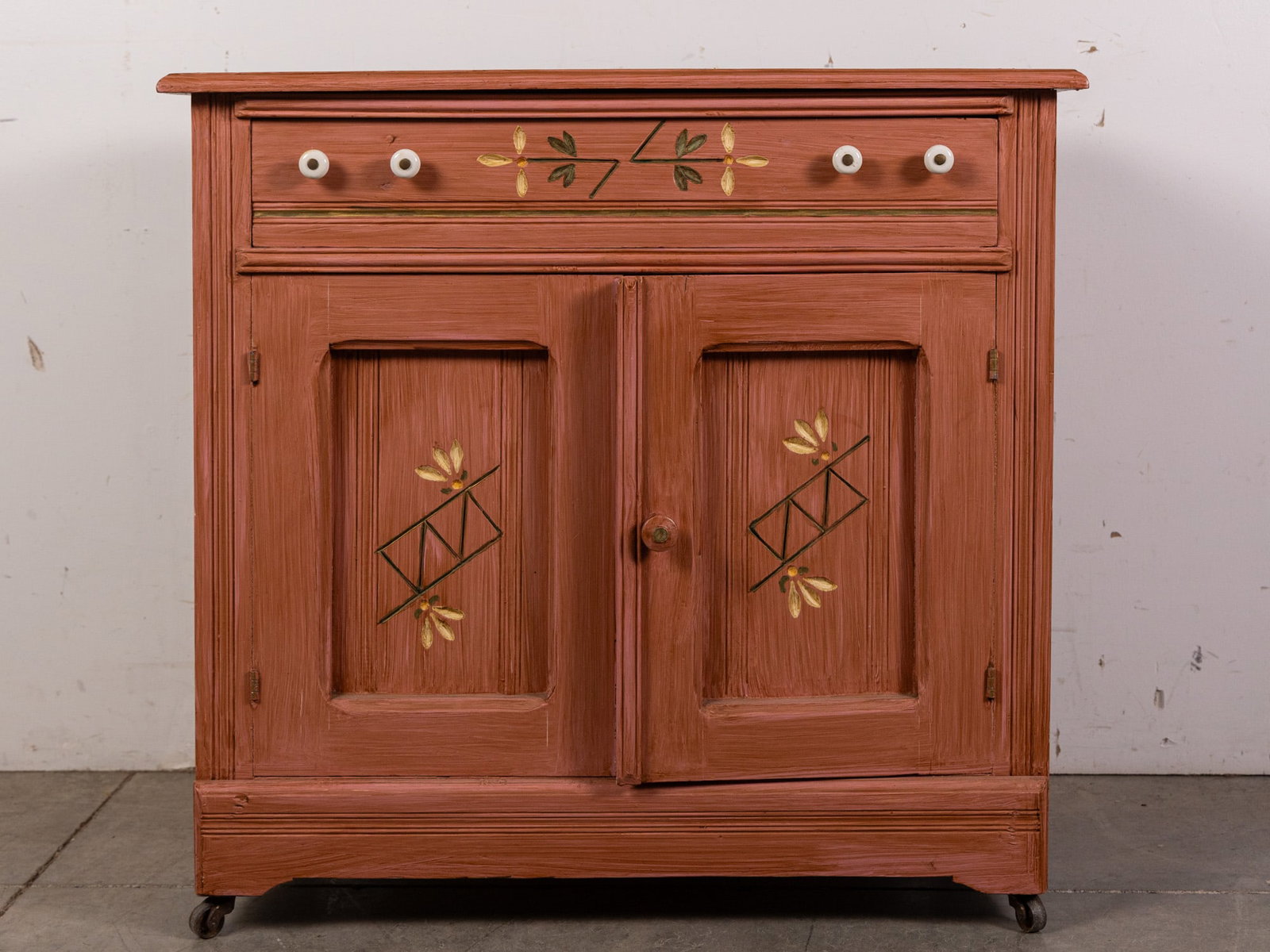 Eastlake Victorian Painted Side Table: Eastlake Victorian Painted Side Table Size 28" x 30" x 16" Literature Brooks Auction – Online Auction Terms & Conditions Contact: (856) 694-2960 | info@brooks.auction READ BEFORE YOU BID: