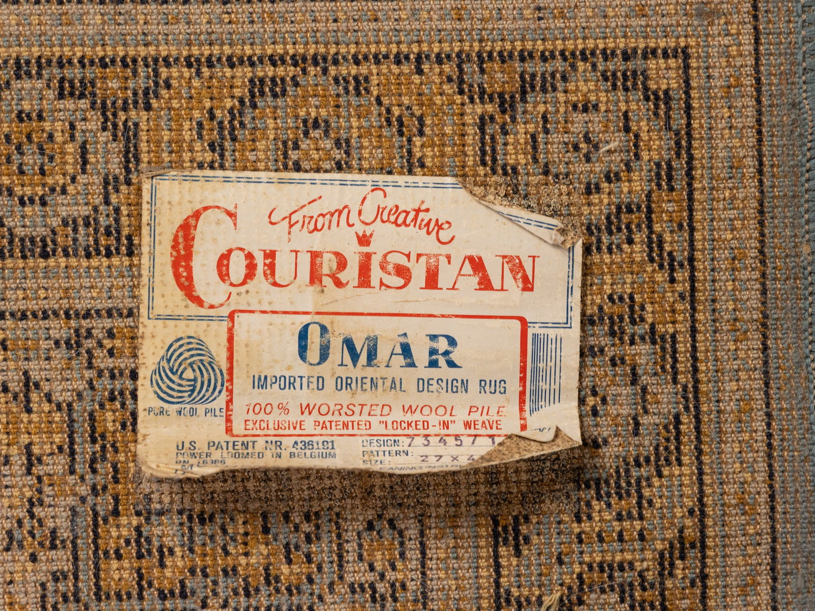 Two Vintage Oriental Small Blue Area Rugs - 3