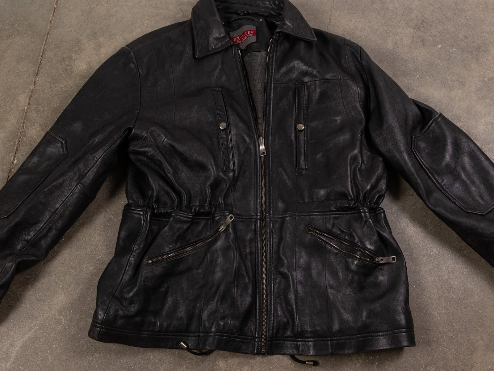 Vintage Black Leather Jacket w/ Removable Interior - 3