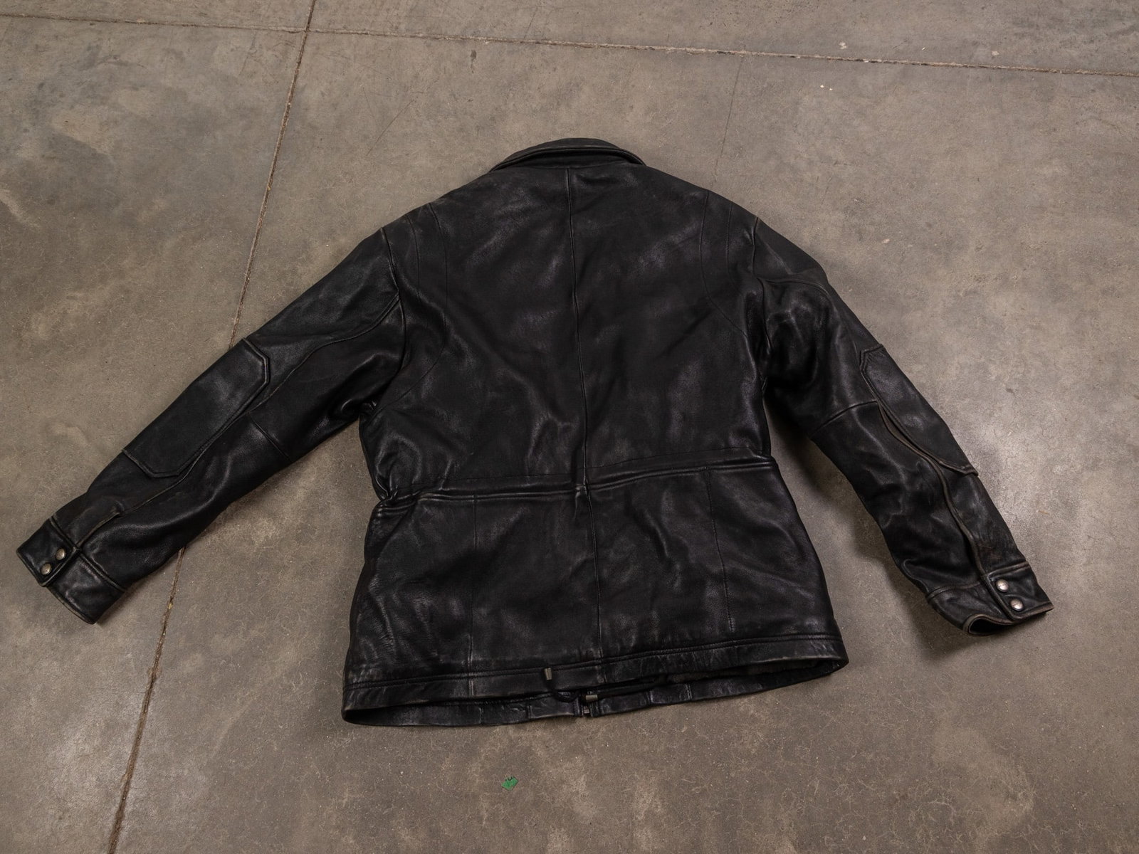 Vintage Black Leather Jacket w/ Removable Interior - 4