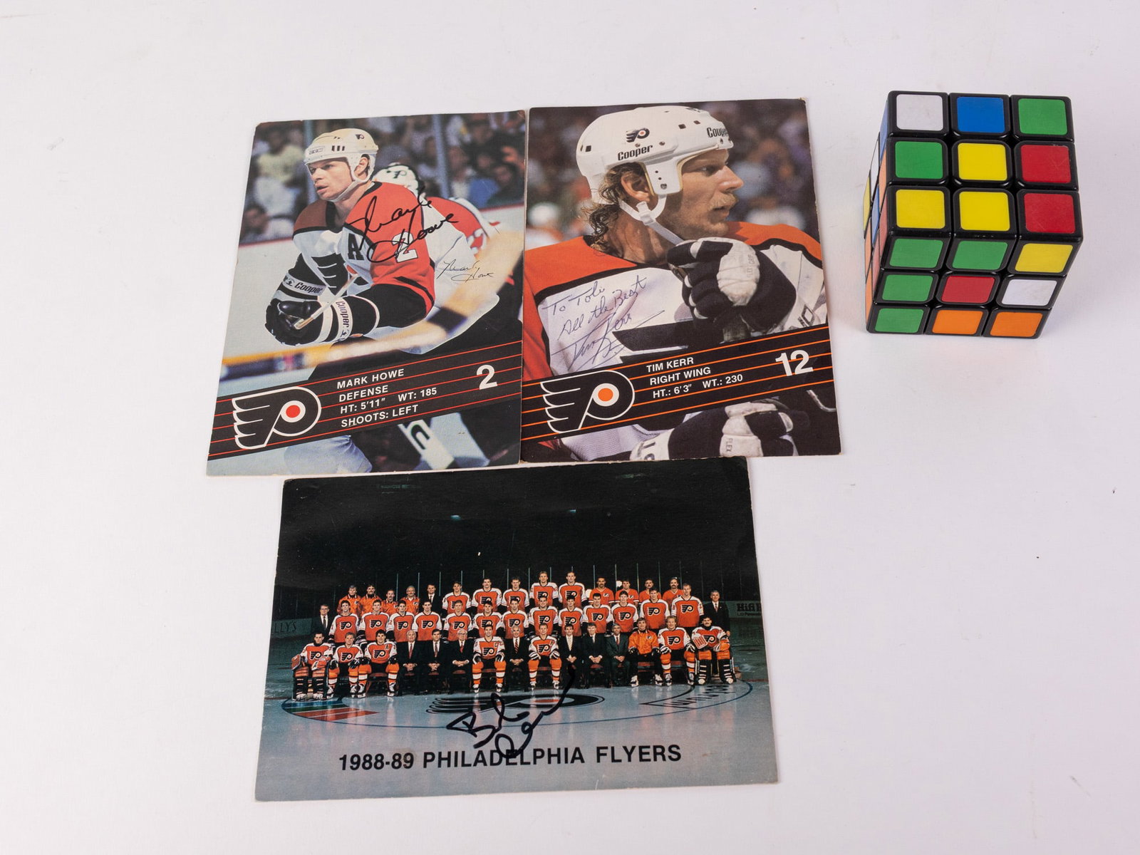 Three Autographed Philadelphia Flyers Postcards - 2