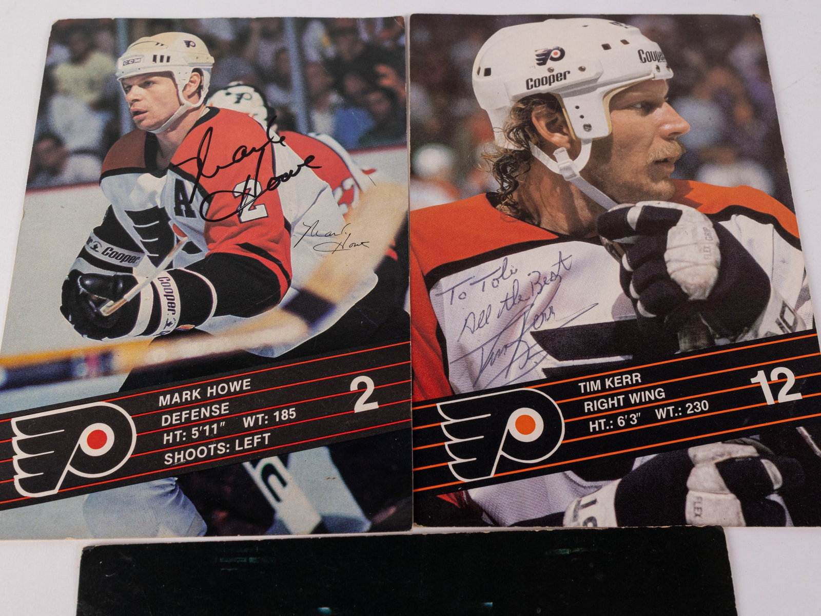 Three Autographed Philadelphia Flyers Postcards - 3