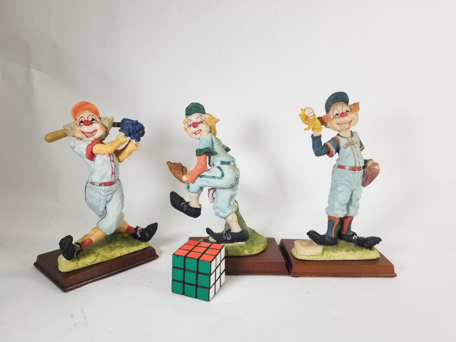 Three Davar Originals Baseball Clown Figurines - 2
