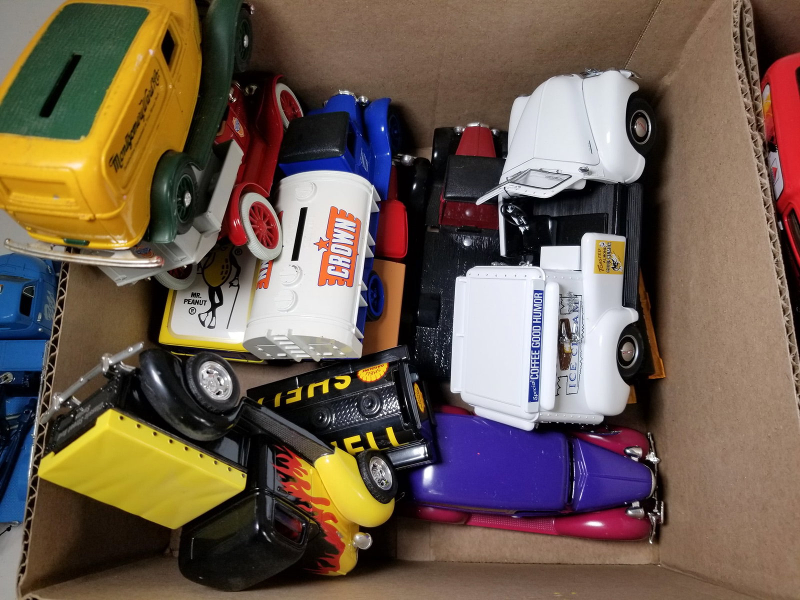 Assortment of Vintage Diecast Automobiles ft. Texaco - 3