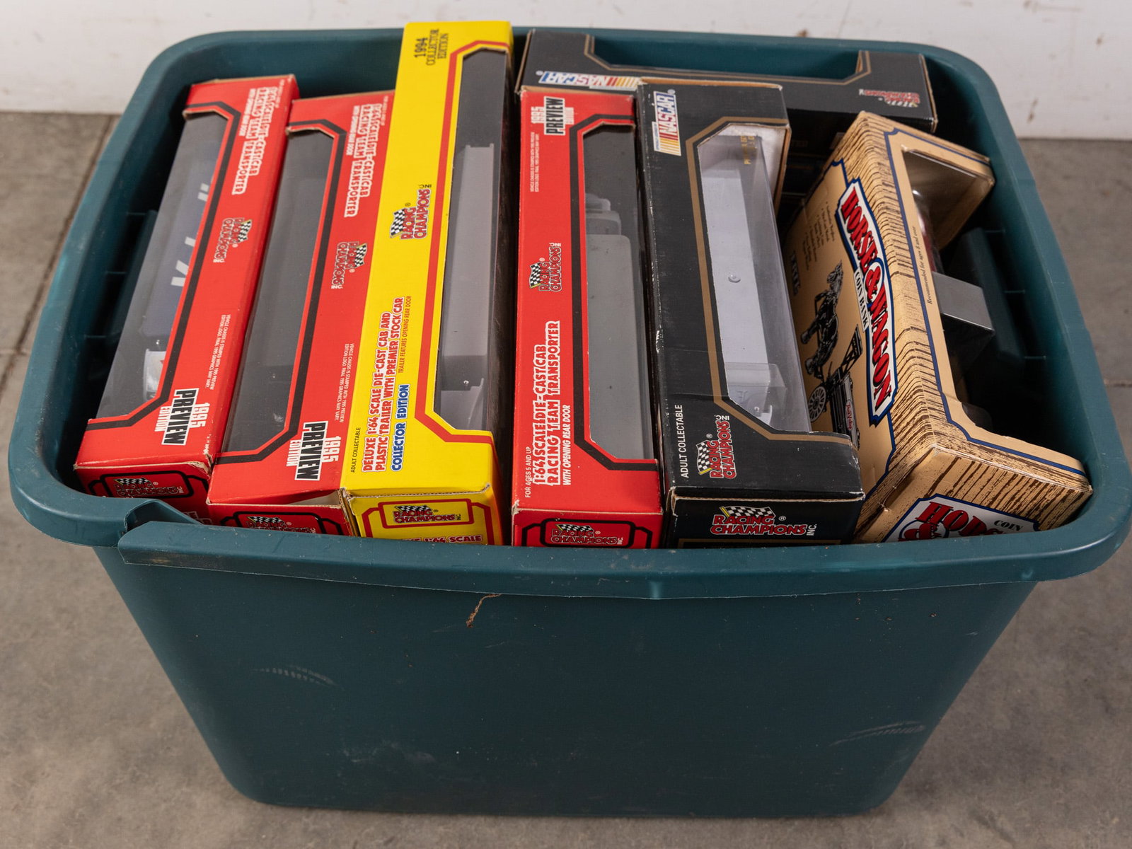 Large Assortment of Vintage Diecast Trucks ft. Racing Champions: Large Assortment of Vintage Diecast Trucks ft. Racing Champions Size 15" x 23" x 19" Literature Brooks Auction – Online Auction Terms & Conditions Contact: (856) 694-2960 | info@brooks.auction