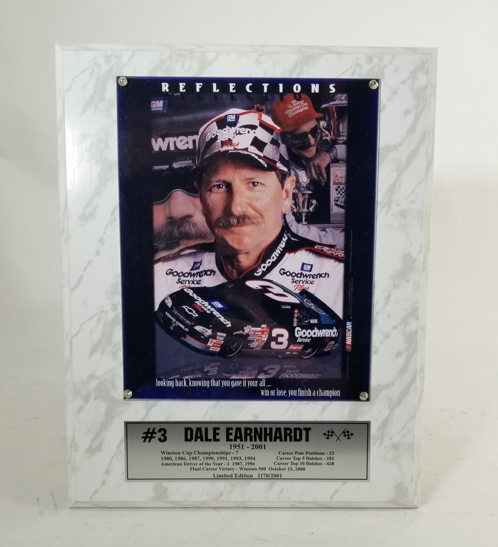 Assortment of Vintage Racing Memorabilia ft. Dale Earnhardt "Reflections" Commemorative Plaque - 4