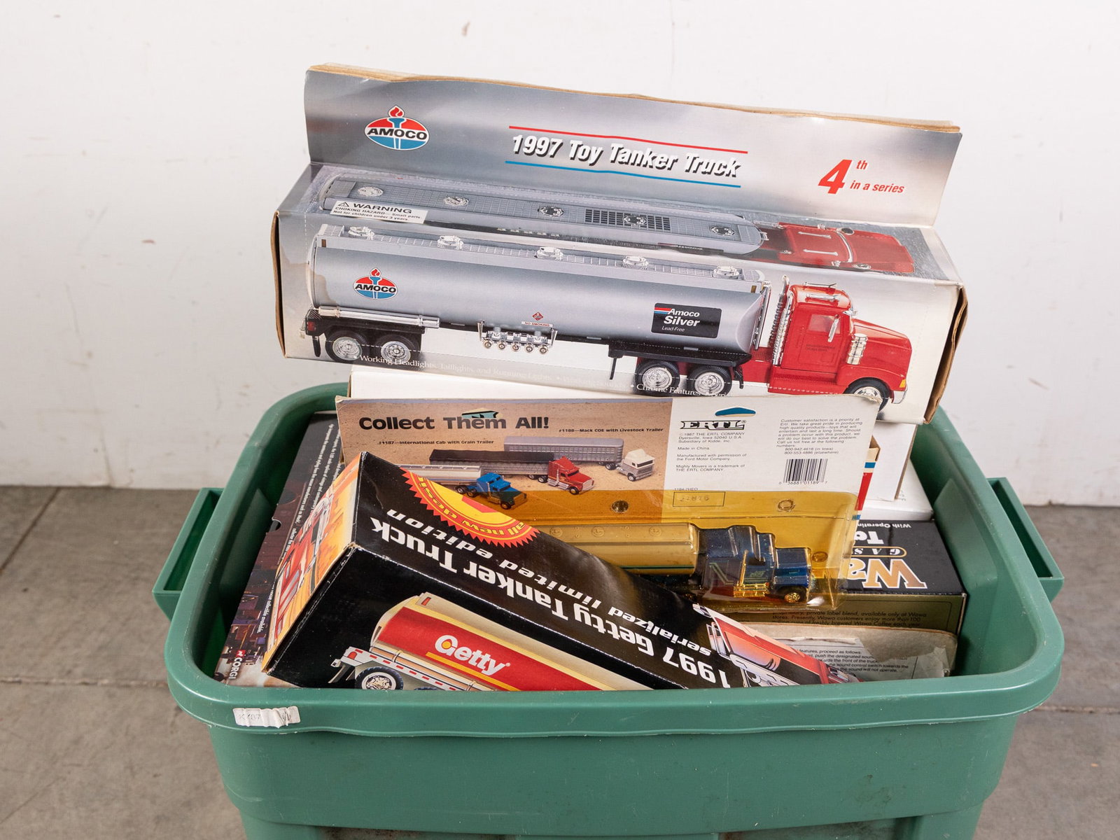 Large Assortment of Vintage Diecast Trucks: Large Assortment of Vintage Diecast Trucks Size 16" x 24" x 16" Literature Brooks Auction – Online Auction Terms & Conditions Contact: (856) 694-2960 | info@brooks.auction READ BEFORE YOU BID: