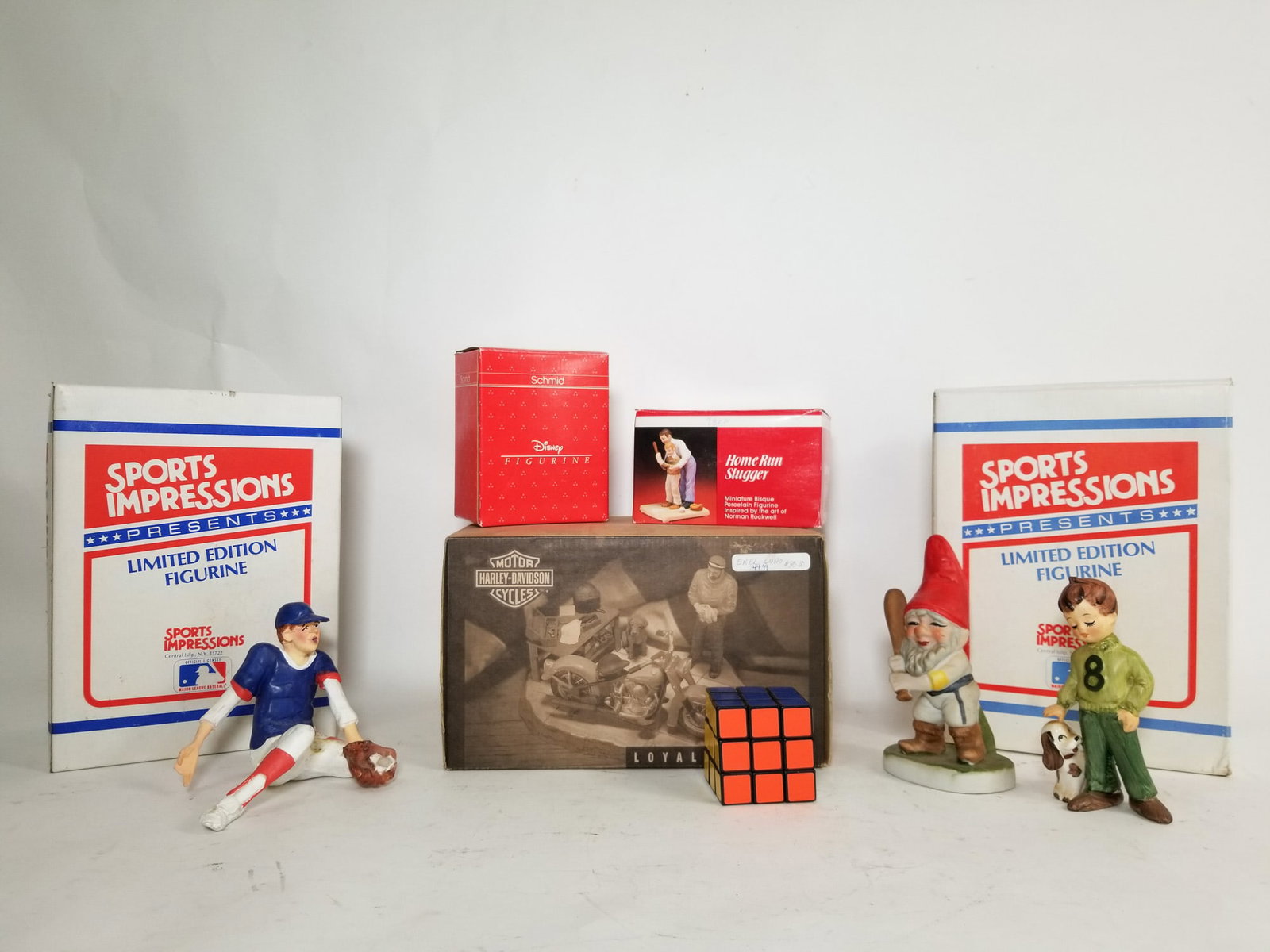 Assortment of Ceramic Figurines ft. Harley Davidson "Loyal Friends" Figurine - 2
