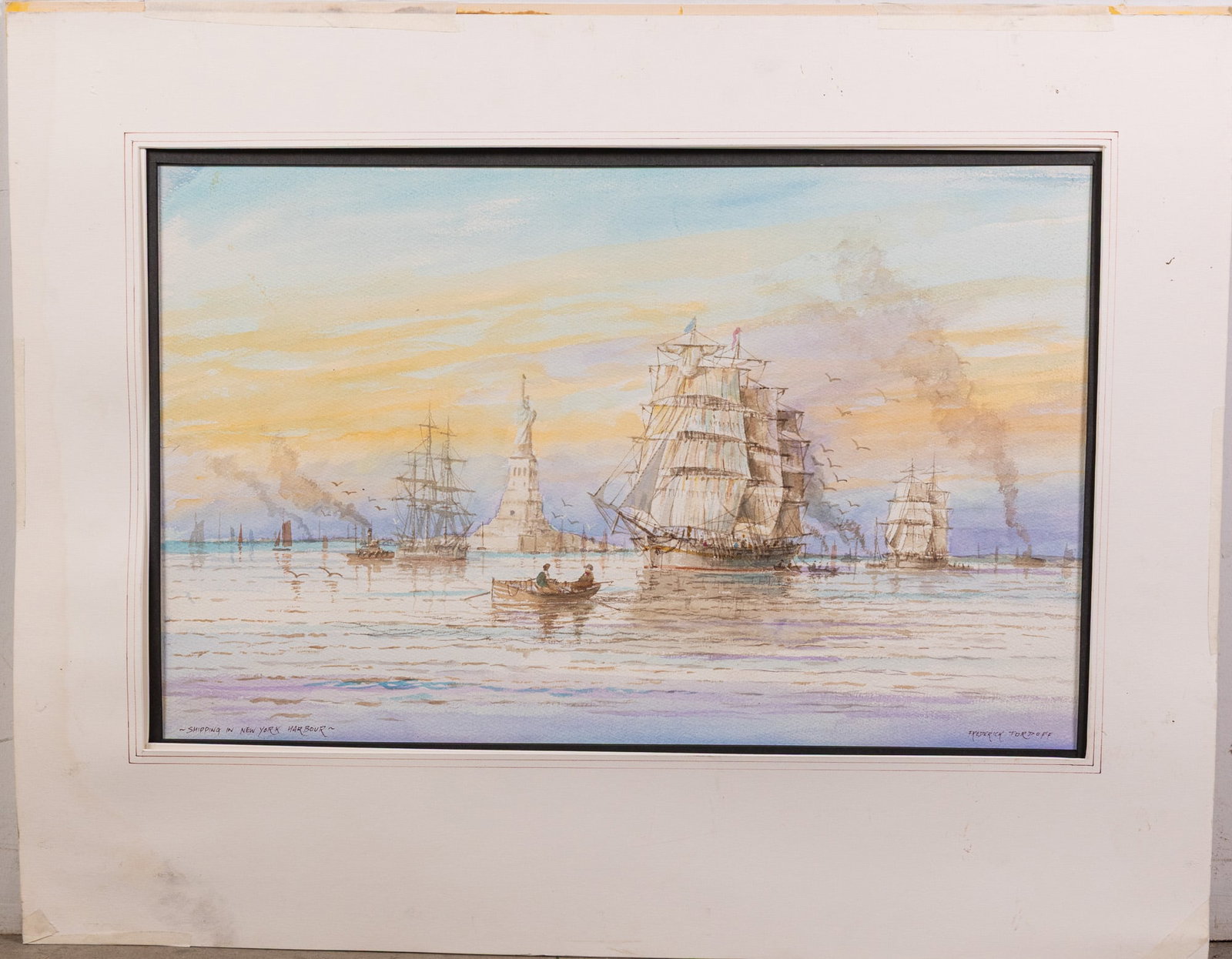 Frederick Tordoff (NJ,UK,1939-2022) - "Shipping in New York Harbour", Watercolor on Paper: Frederick Tordoff (NJ,UK,1939-2022) - "Shipping in New York Harbour", Watercolor on Paper Size 22" x 28" Literature Brooks Auction – Online Auction Terms & Conditions Contact: (856) 694-2960 |