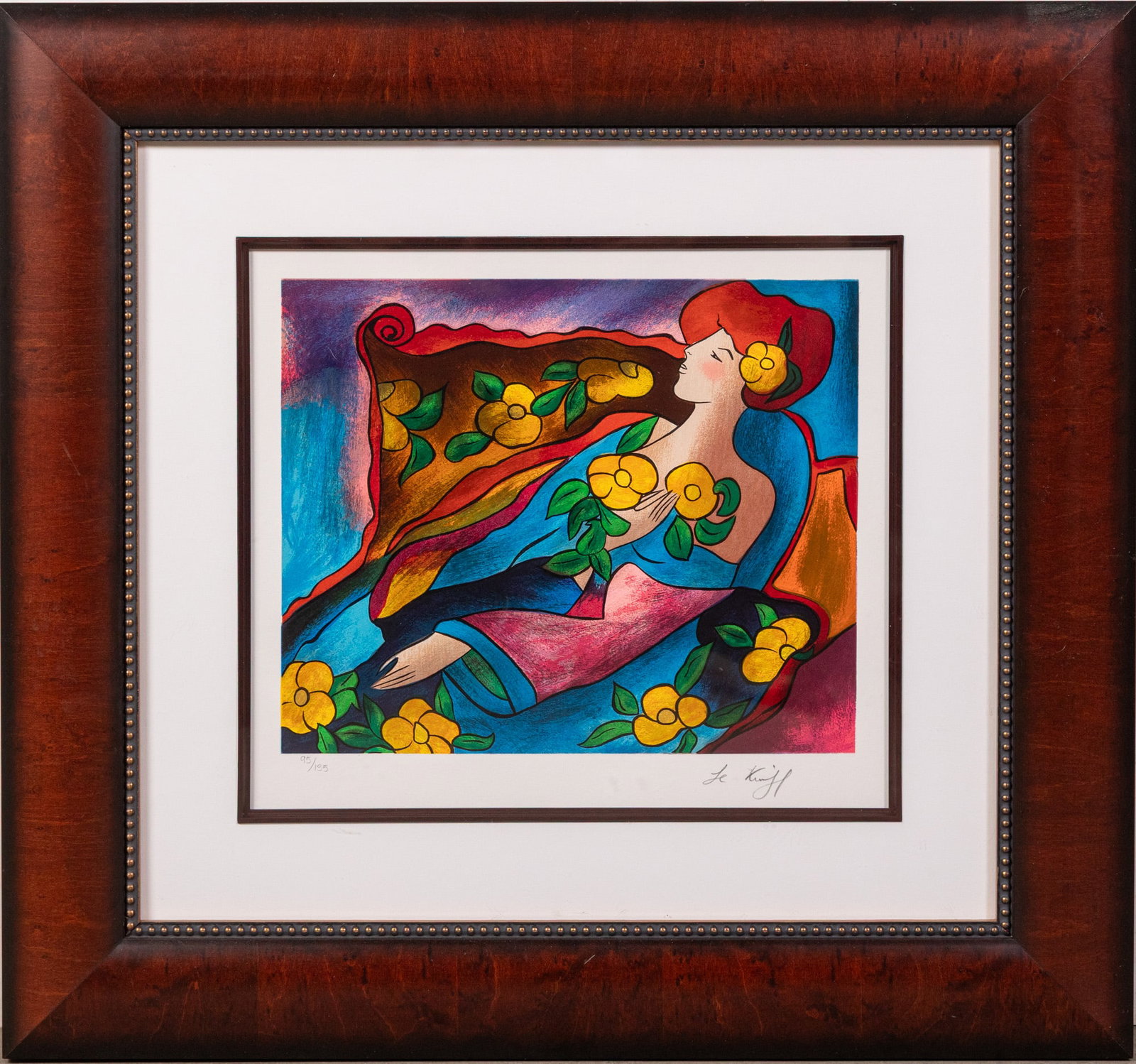 Linda Le Kinff (b. 1949) - "Jhai Belle Midnight", 95/135 Serigraph on Wove Paper: Appraised Value: $425.00 USD Literature Brooks Auction – Online Auction Terms & Conditions Contact: (856) 694-2960 | info@brooks.auction READ BEFORE YOU BID: We want you to feel confident when
