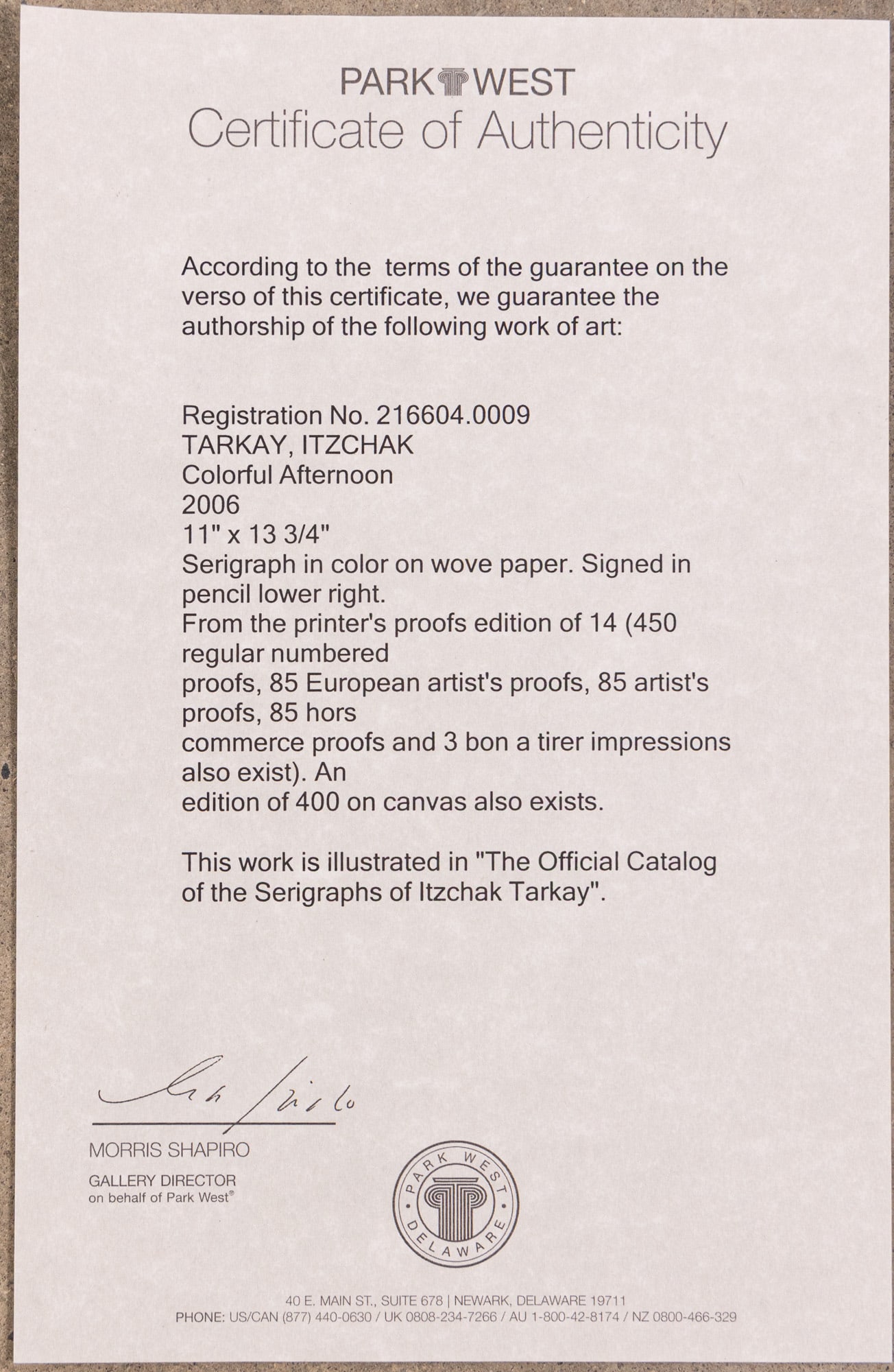 Itzchak Tarkay (1935-2021) - "Colorful Afternoon", Printer's Proof Serigraph - 4