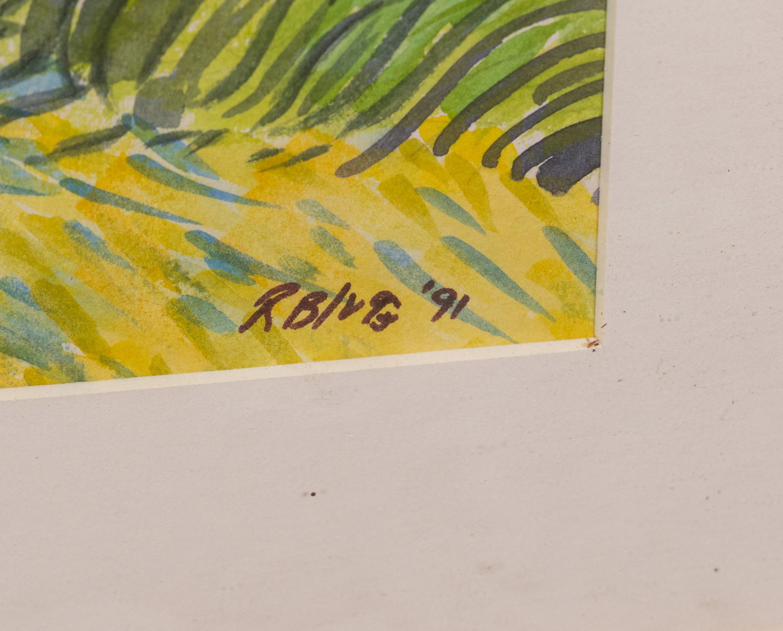 After Vincent van Gogh "Stairway at Auvers", Watercolor on Paper - 2