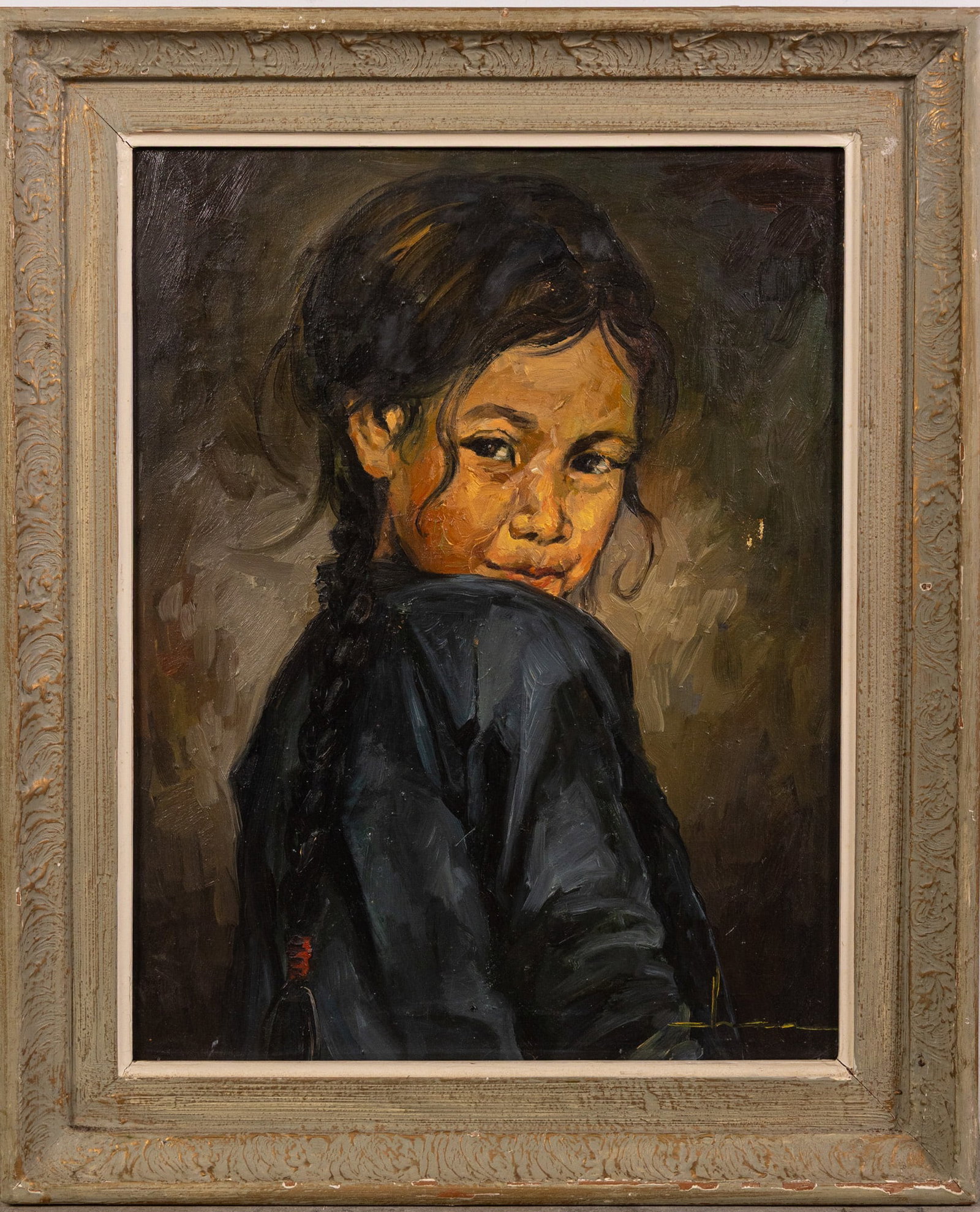 Portrait of Young Asian Girl, Oil on Canvas: Portrait of Young Asian Girl, Oil on Canvas Size 23" x 19" Literature Brooks Auction – Online Auction Terms & Conditions Contact: (856) 694-2960 | info@brooks.auction READ BEFORE YOU BID: