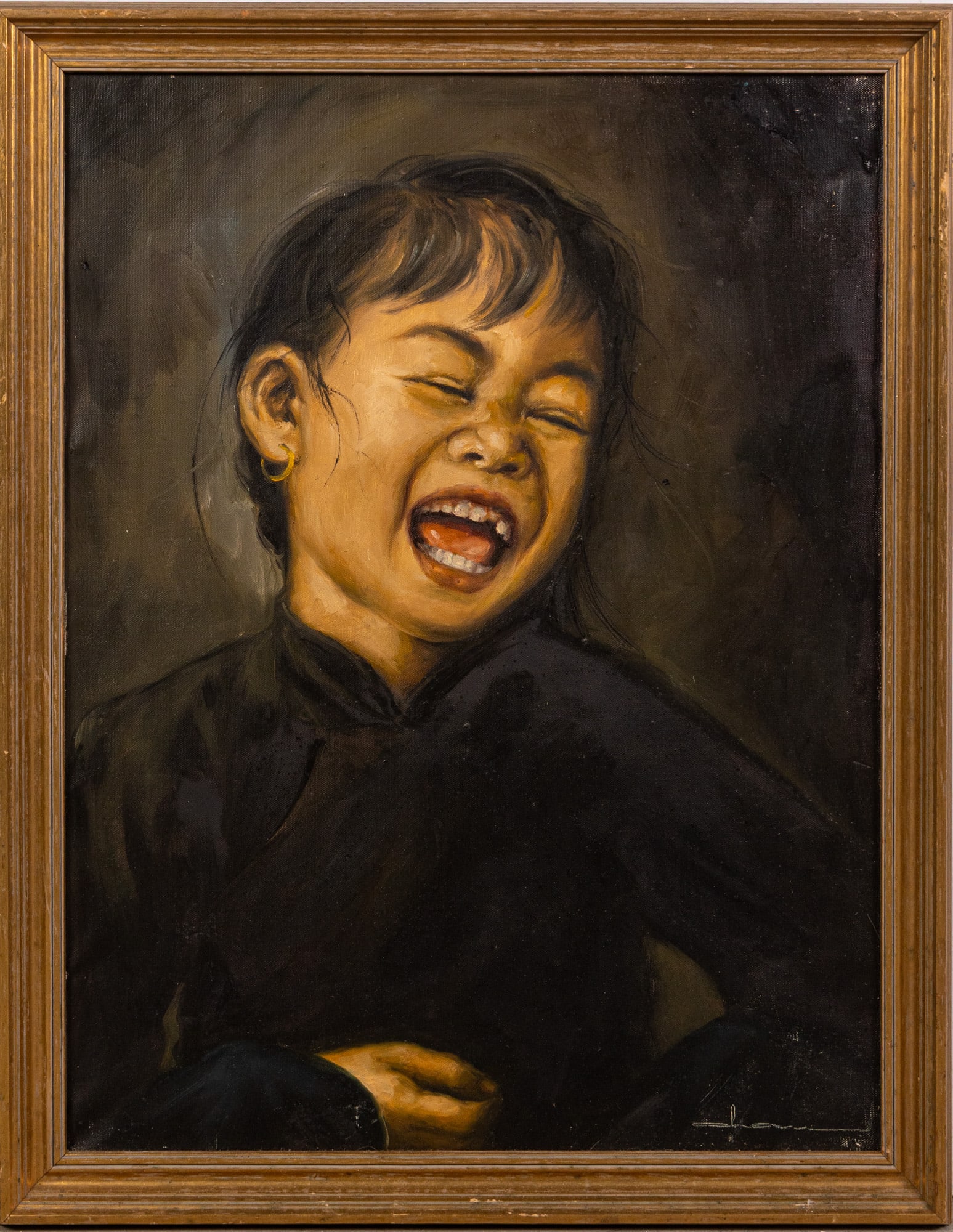 Portrait of Young Asian Girl, Oil on Canvas: Portrait of Young Asian Girl, Oil on Canvas Size 26" x 20" Literature Brooks Auction – Online Auction Terms & Conditions Contact: (856) 694-2960 | info@brooks.auction READ BEFORE YOU BID: