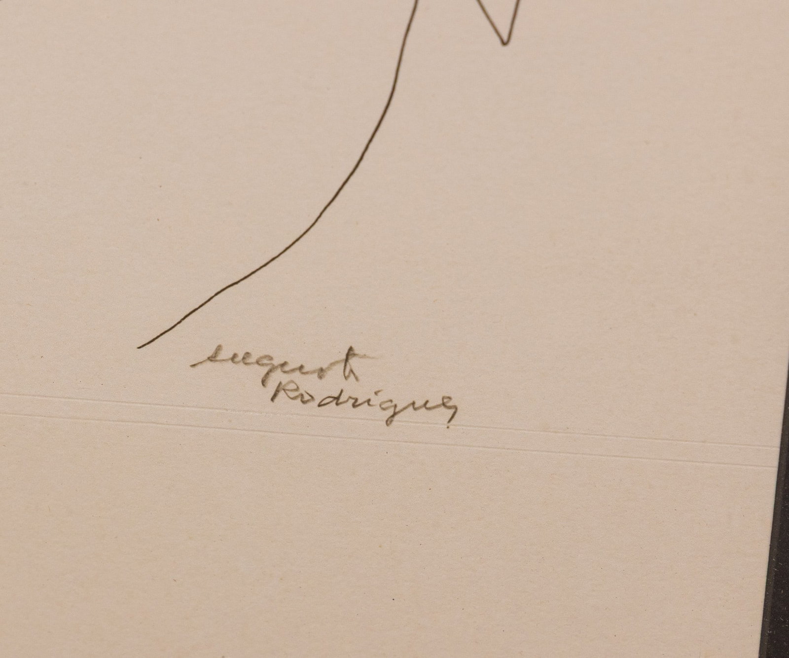 Augusto Rodrigues (1913-1993) - Female Nude Minimalist Line Study - 2