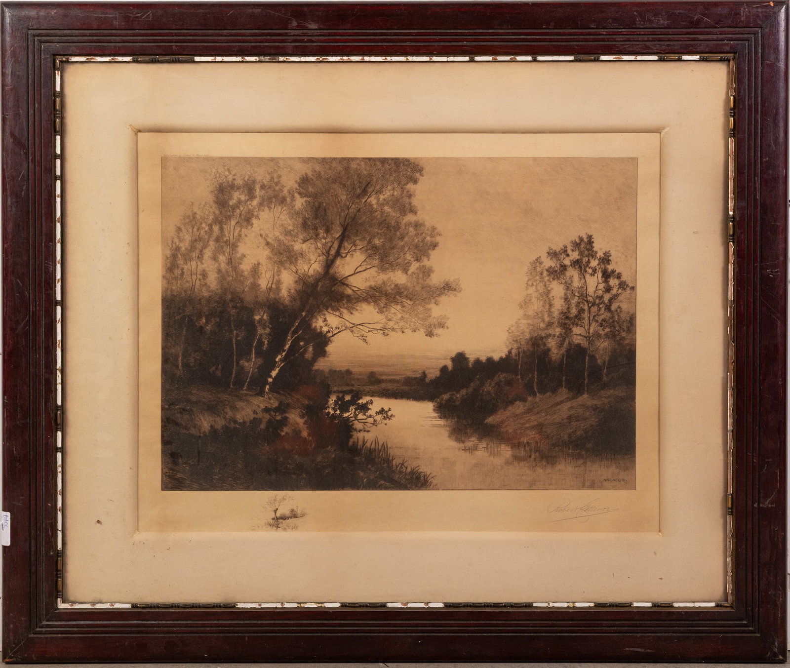 Robert C. Minor (1840-1904) - c.1887 Land Scape Scene, Pencil Signed Print: Robert C. Minor (1840-1904) - c.1887 Land Scape Scene, Pencil Signed Print Size 30" x 35" Literature Brooks Auction – Online Auction Terms & Conditions Contact: (856) 694-2960 |