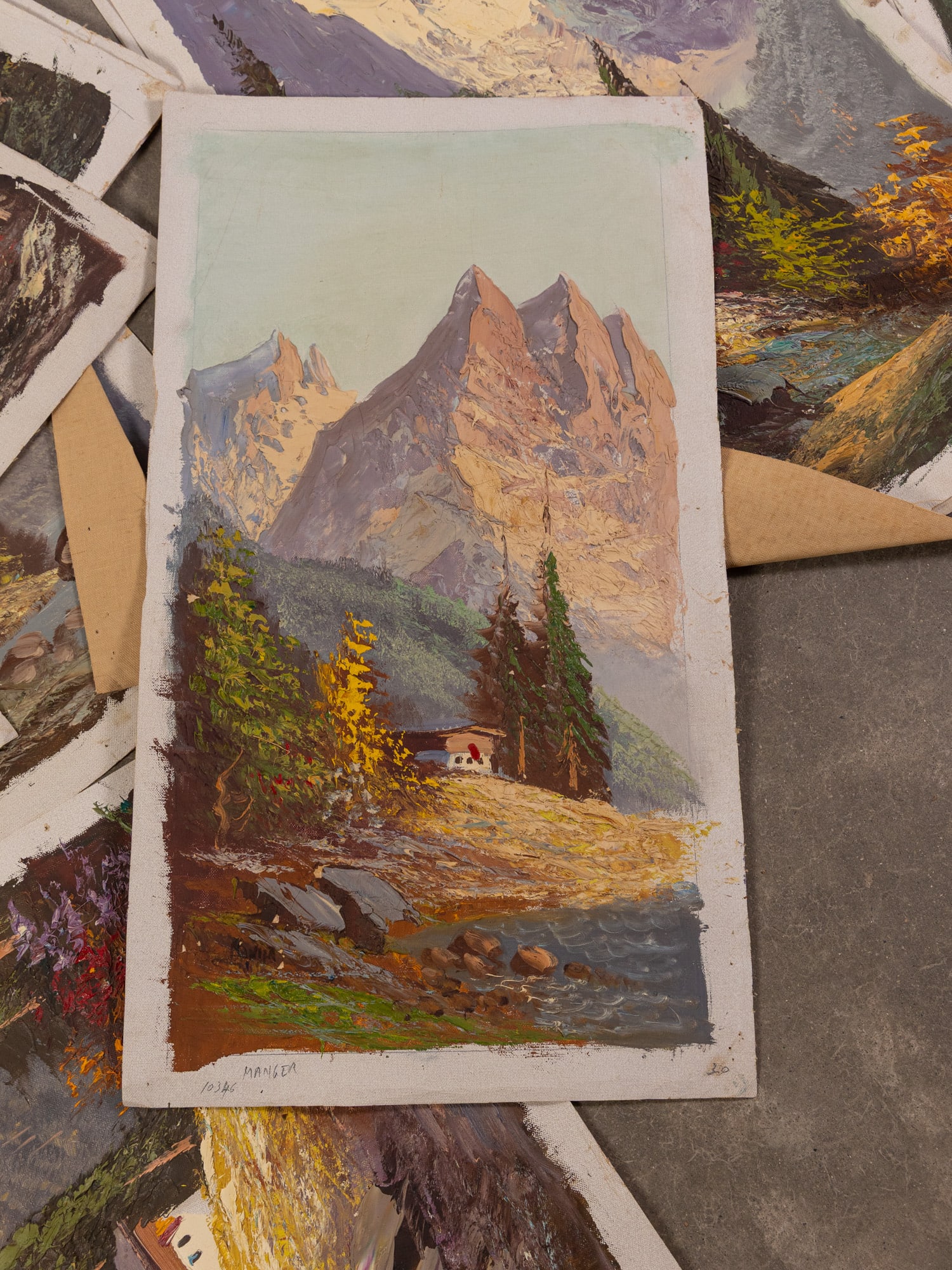 Large Grouping of Landscape Illustrations, Oil on Canvas - 7