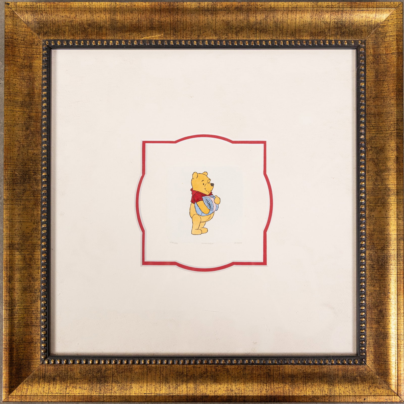 Ltd Ed. Hand Colored Etching 1374/2500 "Winnie the Pooh" by Sowa & Resier: Appraised Value: $595.00 USD Size 14" x 14" Literature Brooks Auction – Online Auction Terms & Conditions Contact: (856) 694-2960 | info@brooks.auction READ BEFORE YOU BID: We want you to feel