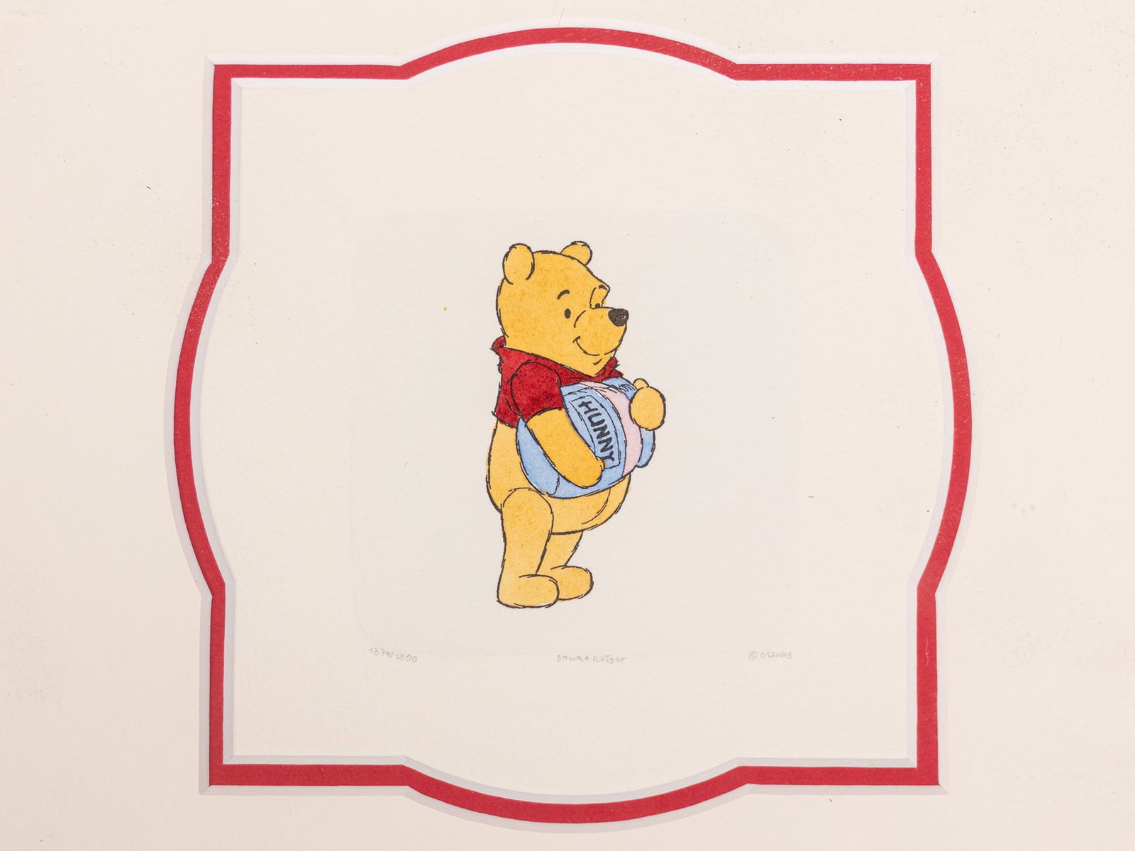Ltd Ed. Hand Colored Etching 1374/2500 "Winnie the Pooh" by Sowa & Resier - 2