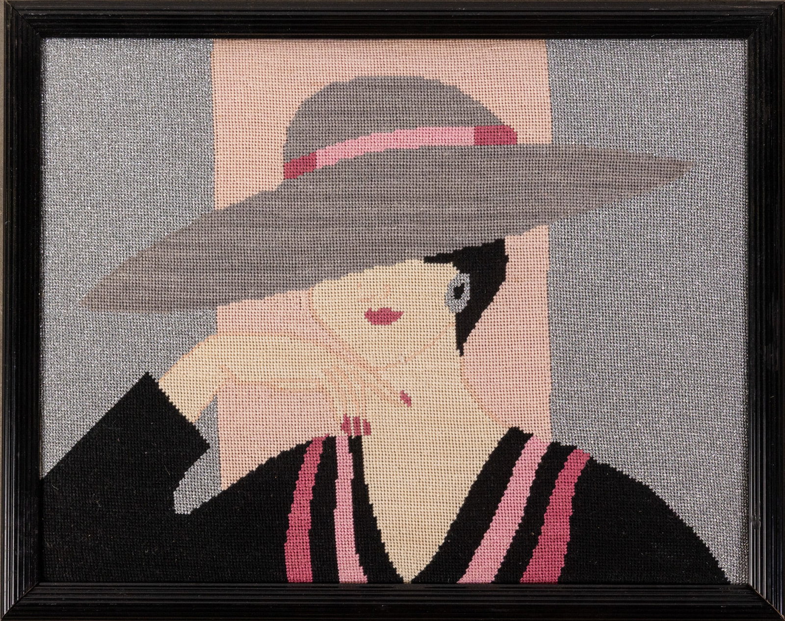 Post Modern Shimmering Needlepointe Female Portrait: Post Modern Shimmering Needlepointe Female Portrait Size 16" x 20" Literature Brooks Auction – Online Auction Terms & Conditions Contact: (856) 694-2960 | info@brooks.auction READ BEFORE YOU