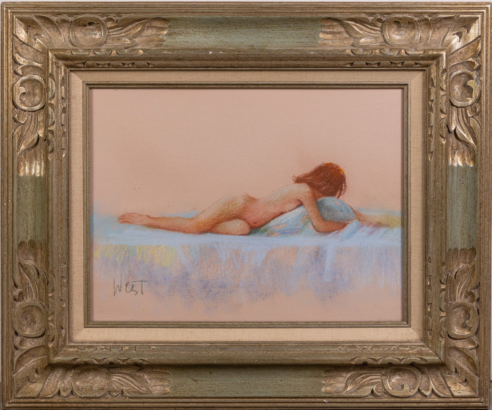 Reclining Nude Female, Pastel on Paper: Reclining Nude Female, Pastel on Paper Size 20" x 24" Literature Brooks Auction – Online Auction Terms & Conditions Contact: (856) 694-2960 | info@brooks.auction READ BEFORE YOU BID: We