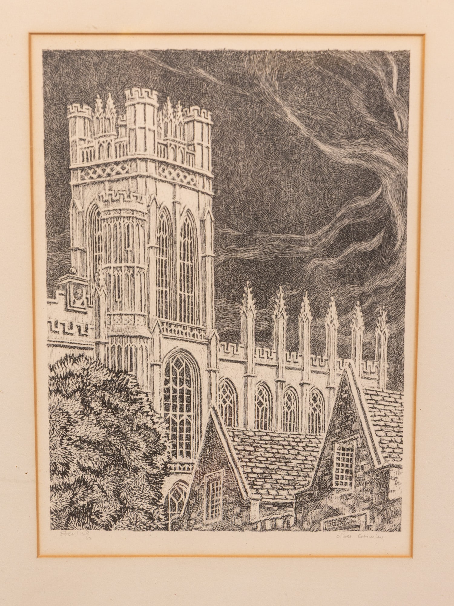 Oliver Fetterolf Grimley (1920-2013) - Pair of Architectural Focused Prints - 2