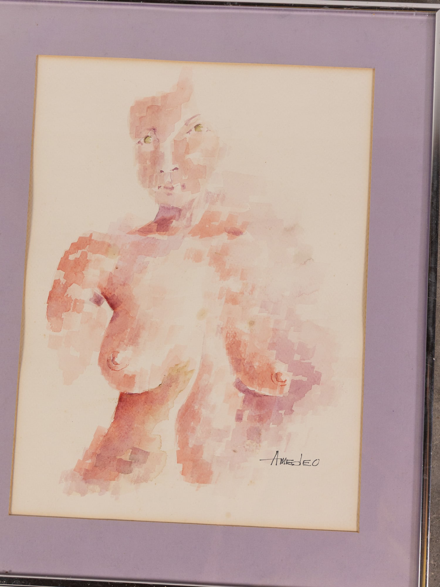(2) Abstract Fragmentary Study of a Female Nudes, Watercolor and Wash - 4