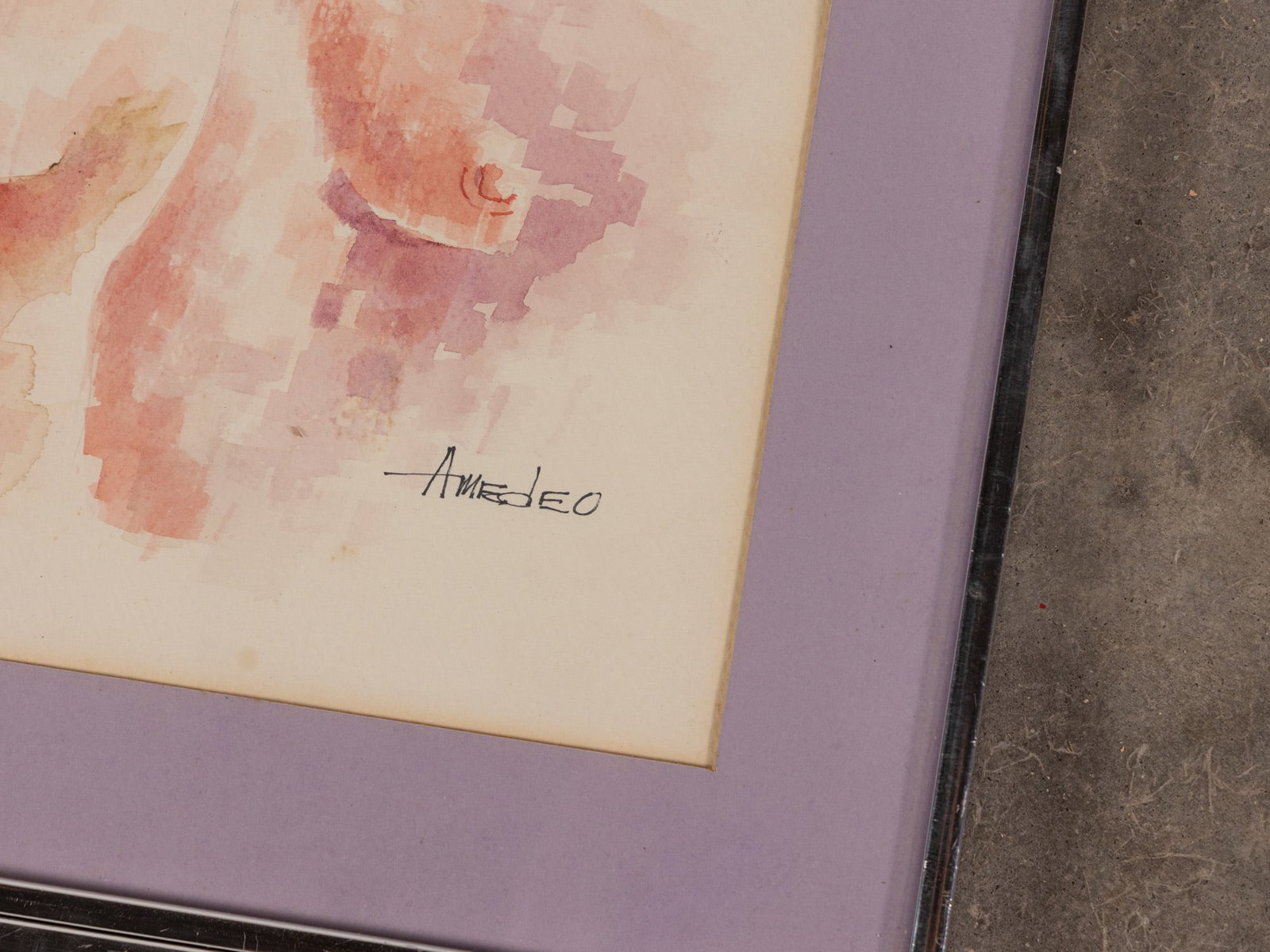 (2) Abstract Fragmentary Study of a Female Nudes, Watercolor and Wash - 5