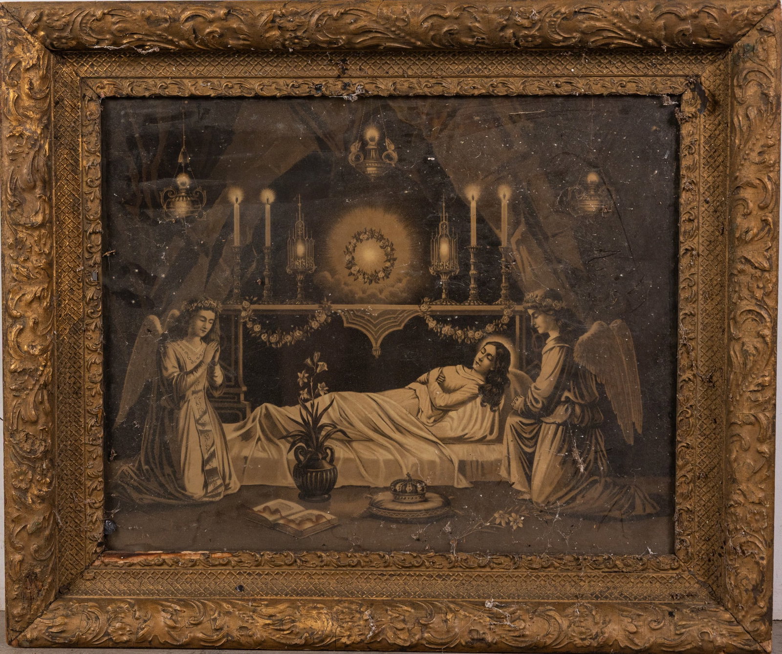 19th c. "Grave of the Virgin Mary" Lithograph in Ornate Gilded Gesso Wood Frame: 19th c. "Grave of the Virgin Mary" Lithograph in Ornate Gilded Gesso Wood Frame Size 22" x 26" Literature Brooks Auction – Online Auction Terms & Conditions Contact: (856) 694-2960 | info@brook