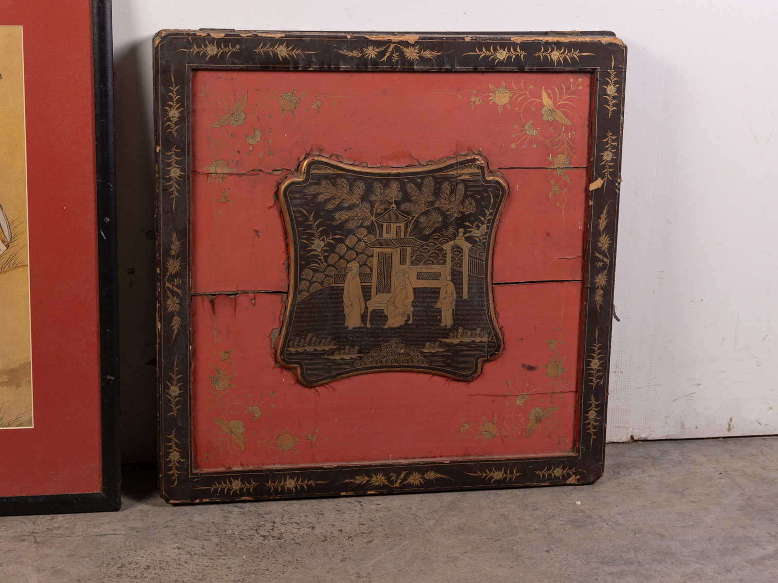 Three Vintage and Antique Asian Pieces of Art ft. Chinoiserie Box - 3