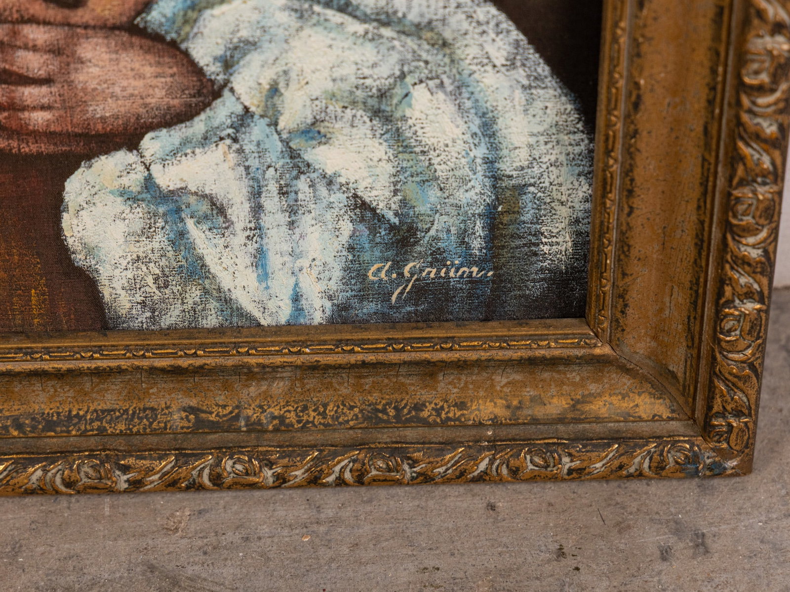 Israeli Artists Studios of Rikuah - Judaica of Rabbi Teaching Sacred Text, Oil on Board - 2