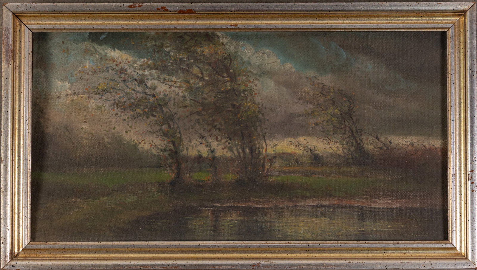 Muted Dusk Atmospheric Landscape, Oil on Canvas (1 of 1)