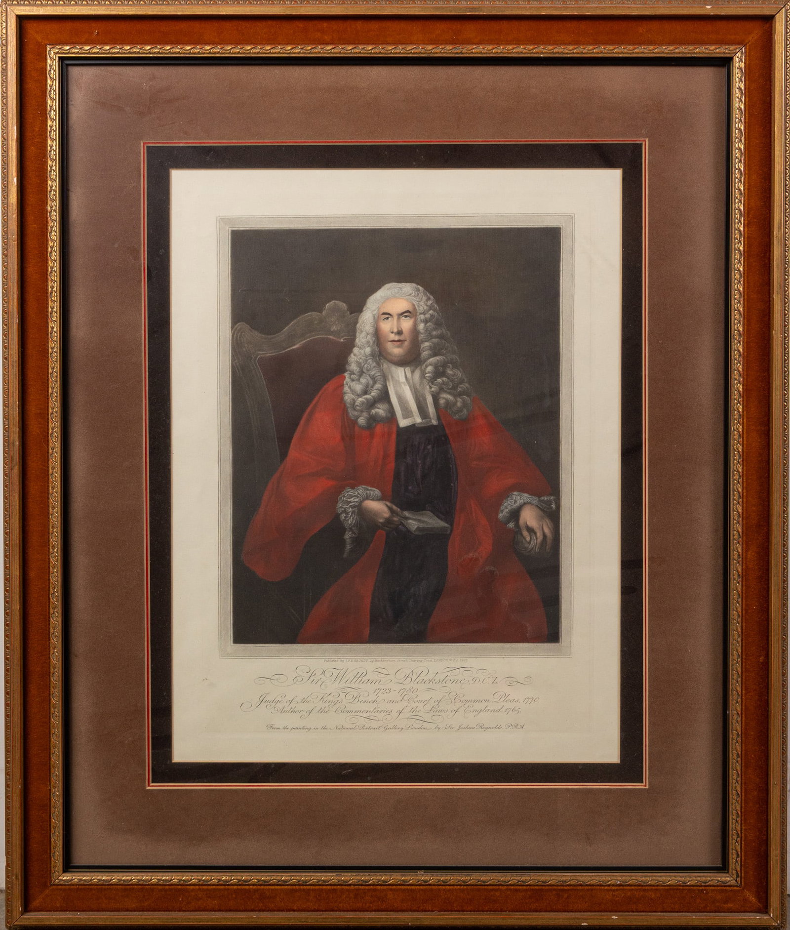 Framed Engraving of Sir William Blackstone (1 of 2)