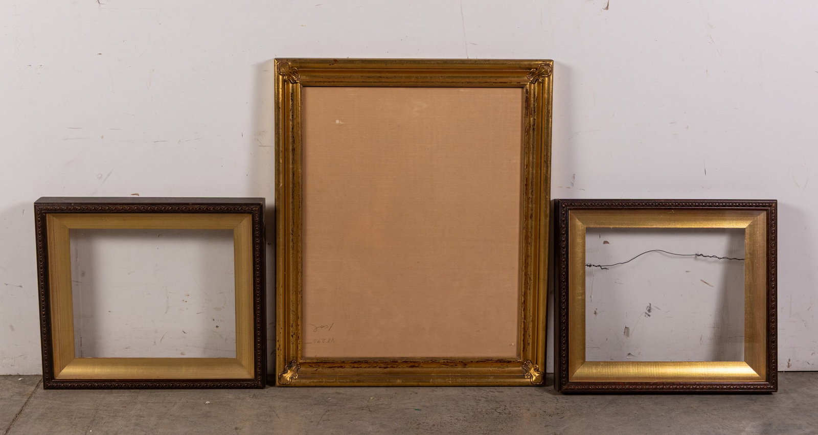 Three Vintage Gilded Frames: Three Vintage Gilded Frames Size 24" x 20" Literature Brooks Auction – Online Auction Terms & Conditions Contact: (856) 694-2960 | info@brooks.auction READ BEFORE YOU BID: We want you to feel