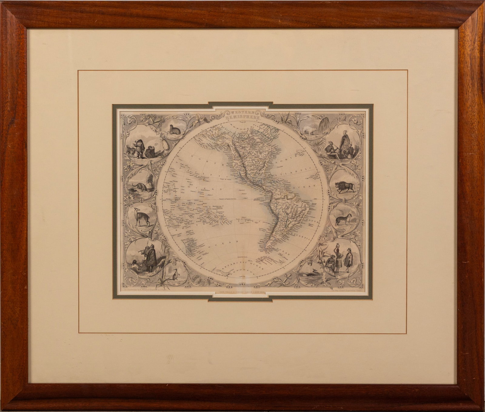John Tallis - c.1851 Map of Western Hemisphere (1 of 2)
