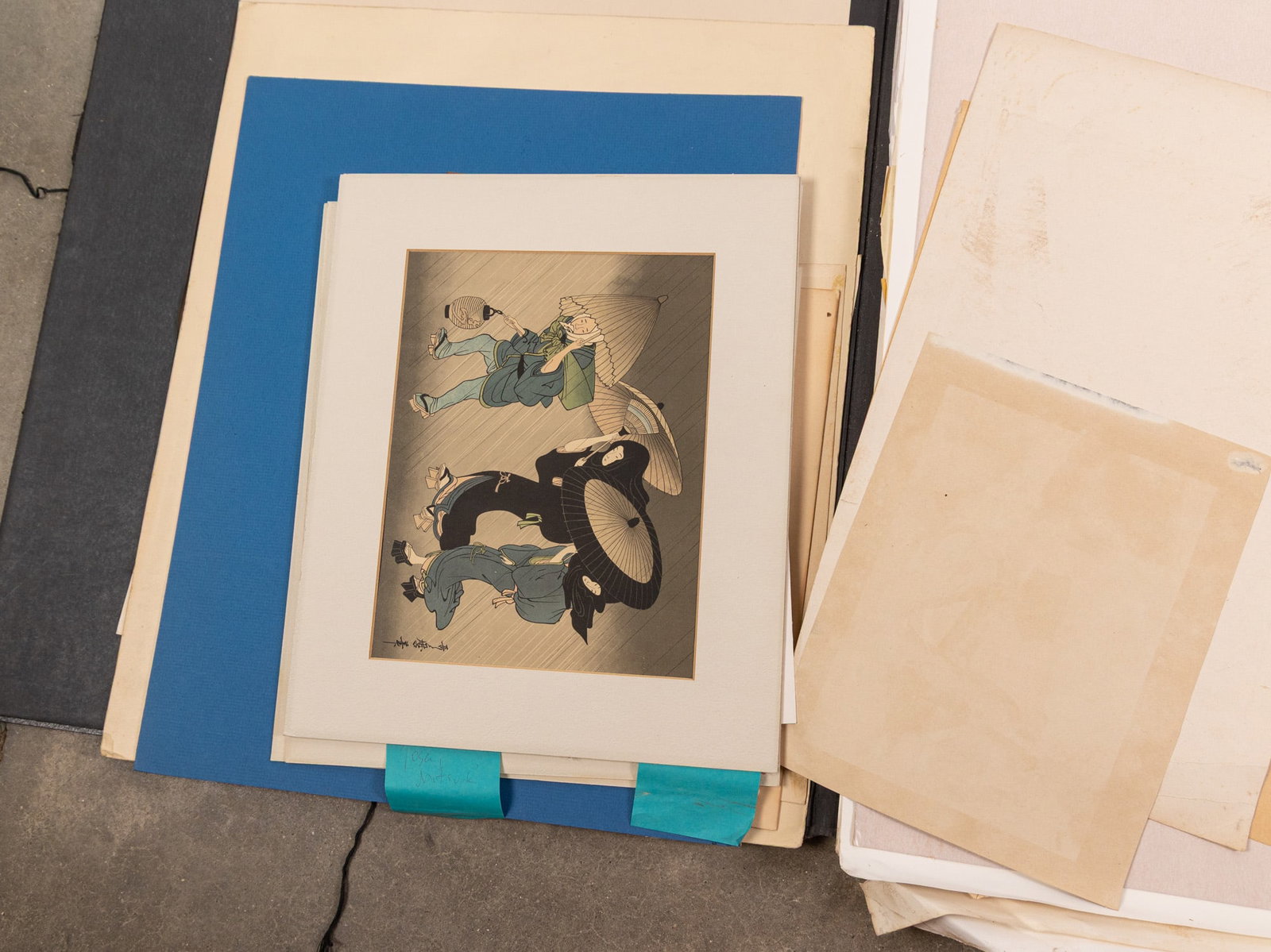 Large Portfolio of Assorted Paintings, Drawings and Prints - 2
