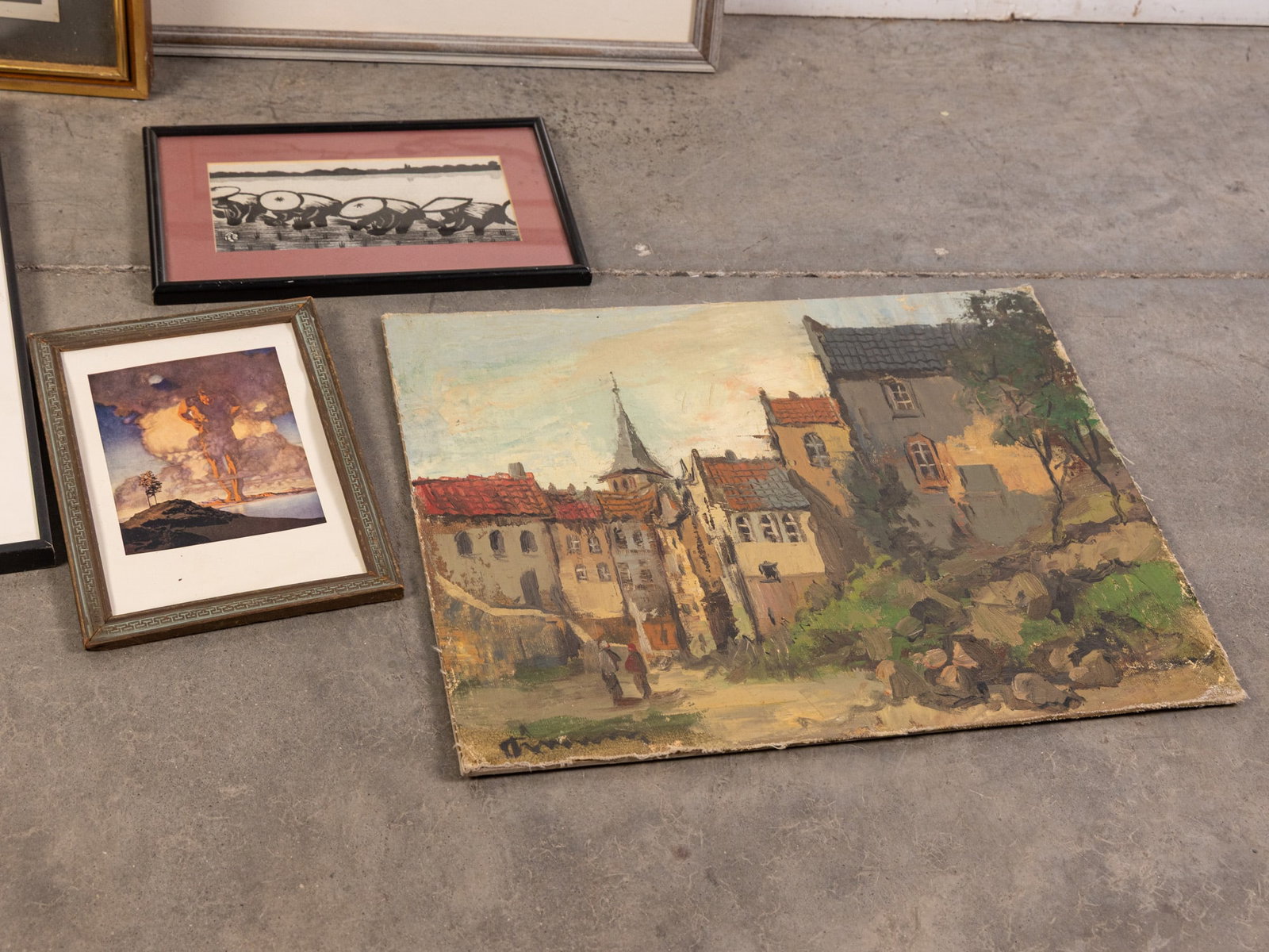 Grouping of Paintings and Prints - 3