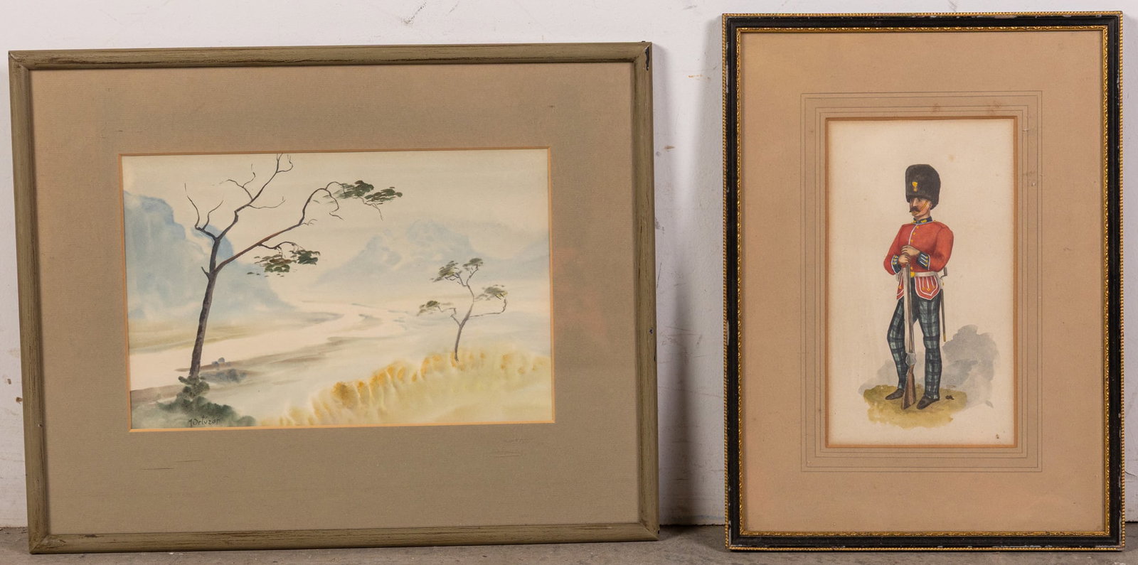 Pair of Vintage Original Watercolors (1 of 3)