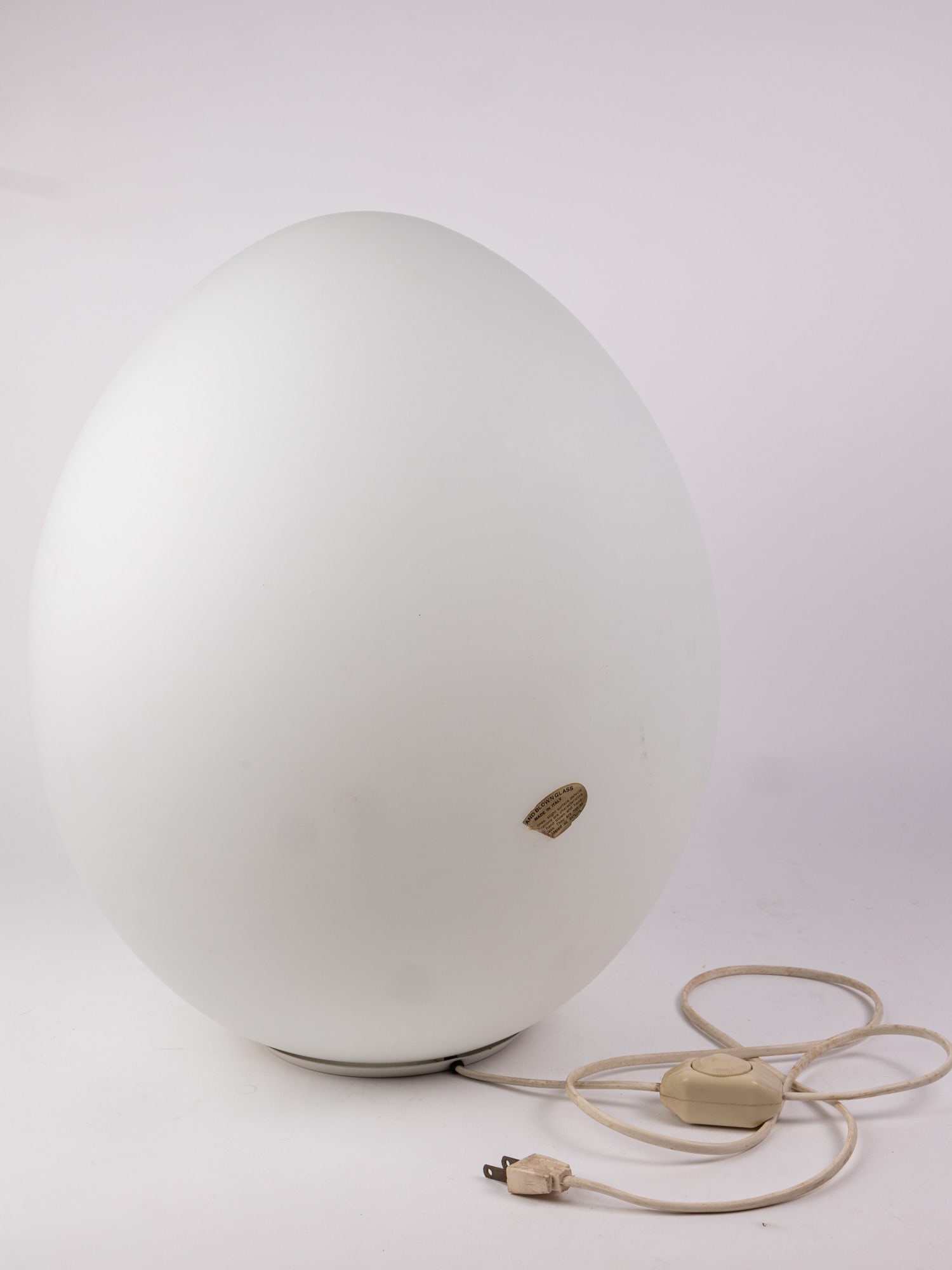 Laurel Lamp Company MCM Italian Glass Egg Lamp - 5