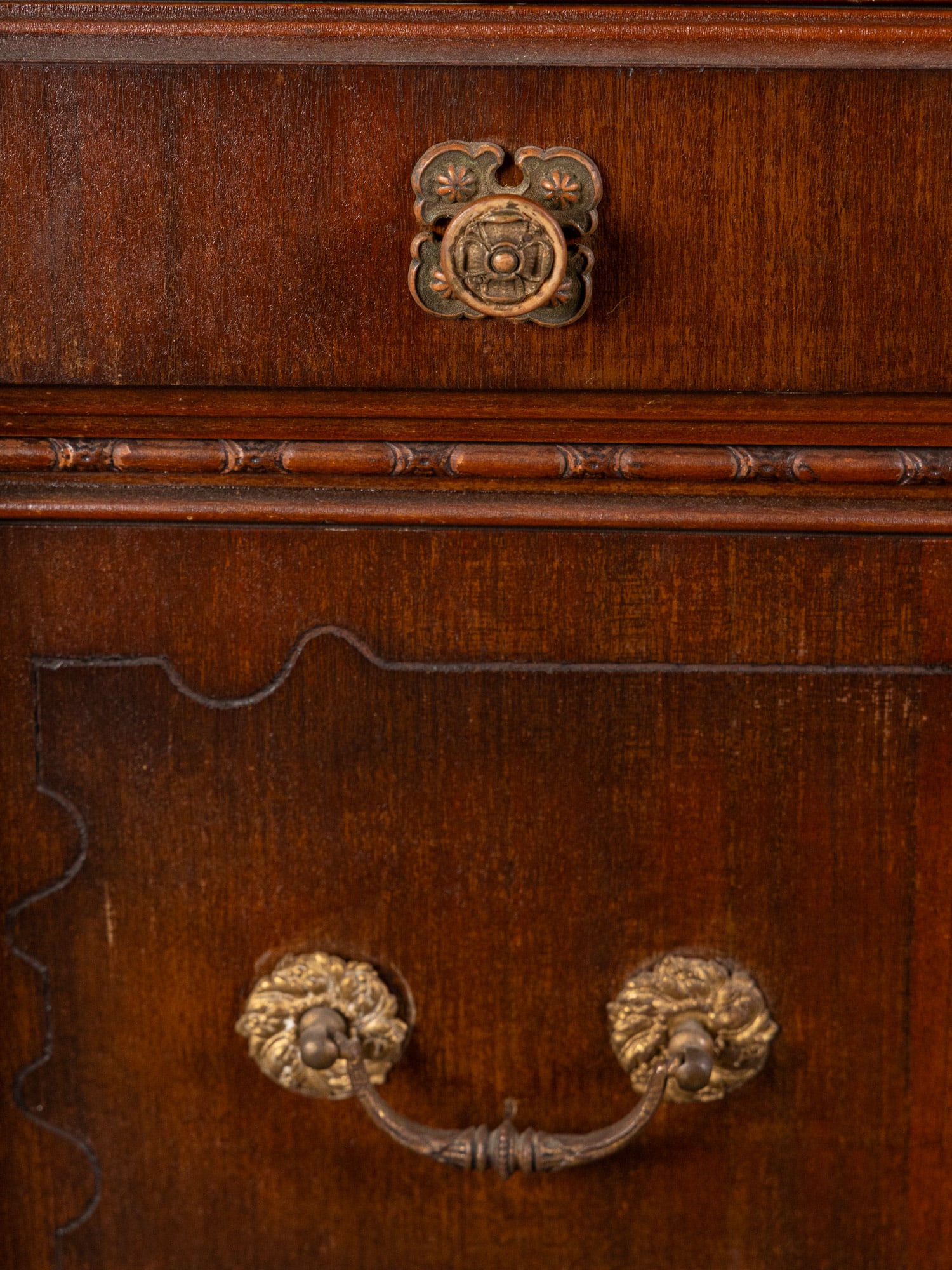 Wooden Ornate Jacobean-Style Buffet - 6