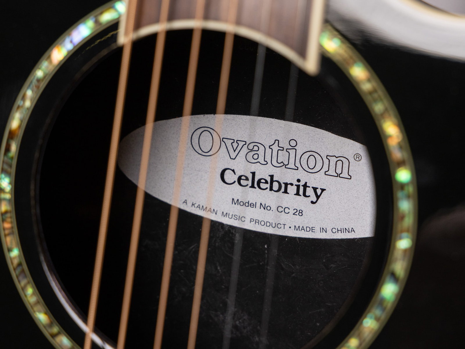 Ovation Celebrity Acoustic Electric Guitar w/ Case - 3