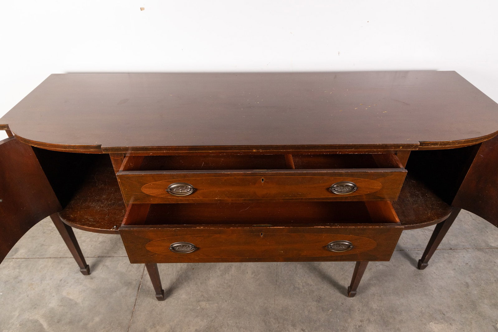 Federal Style Vintage Sideboard Cabinet - 5