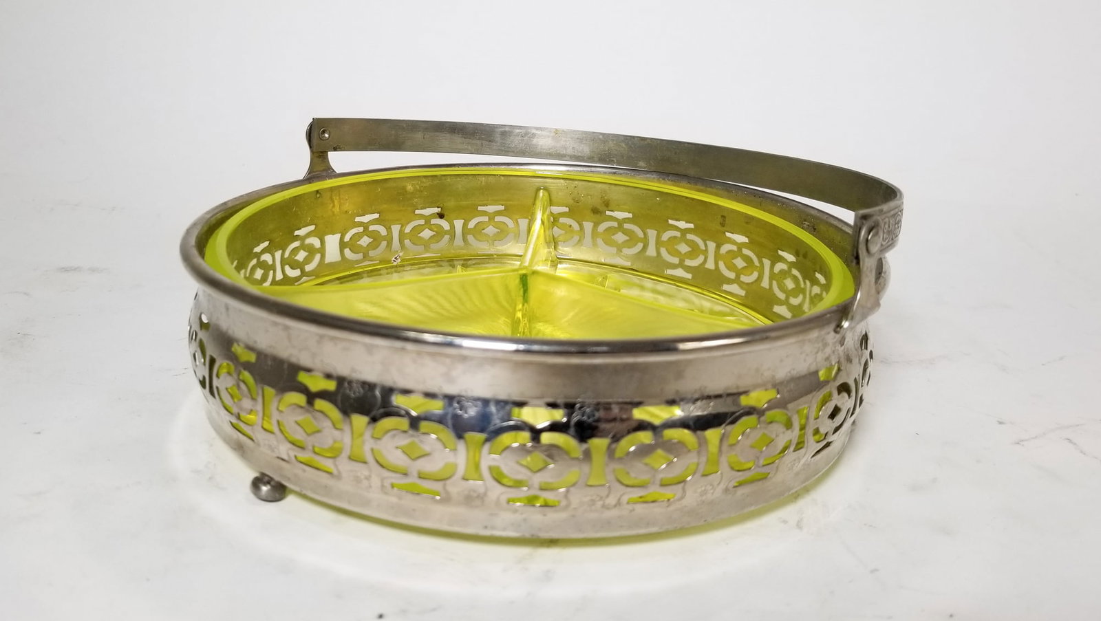 Uranium Glass Serving Ware Dish