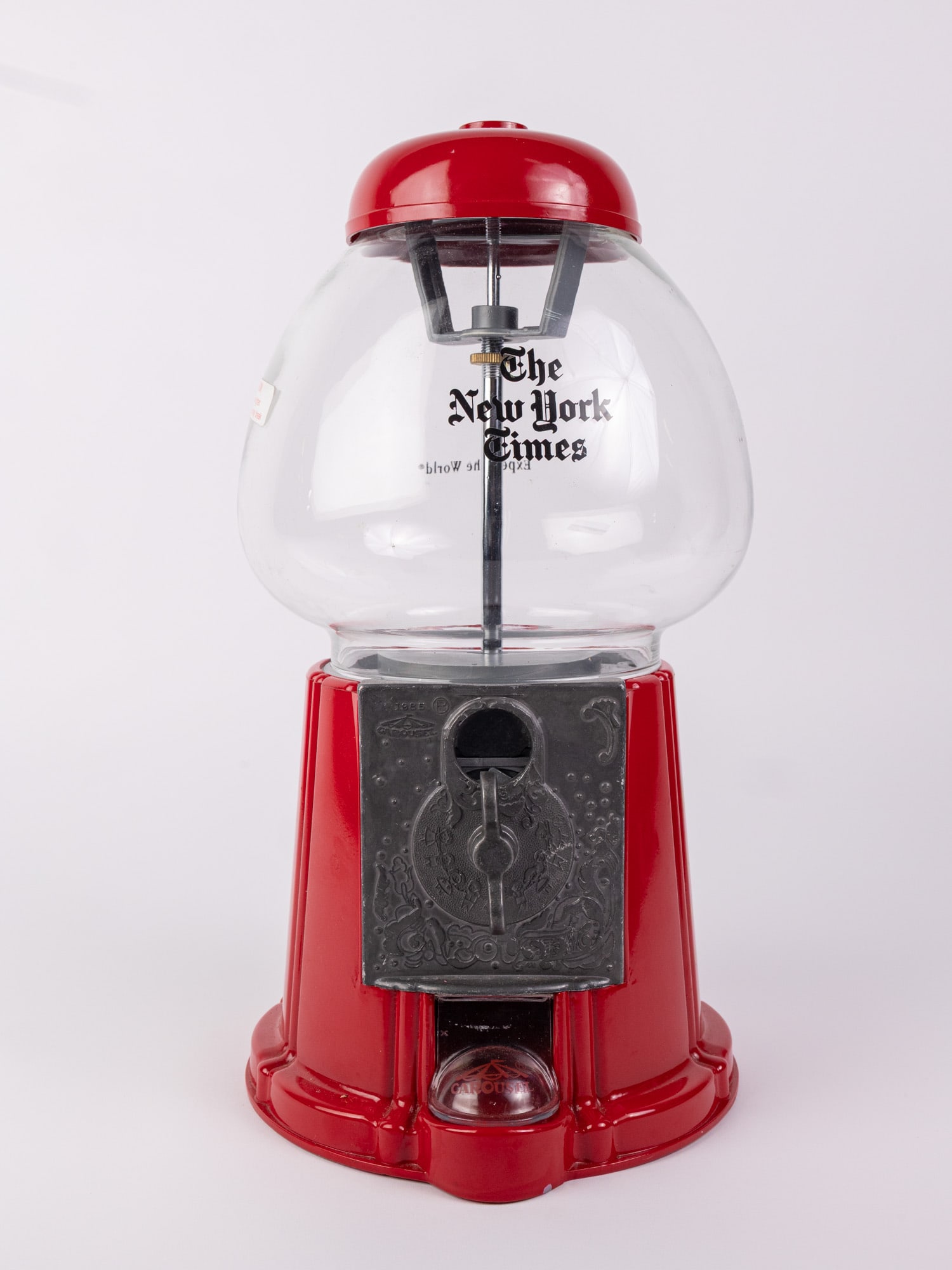 New York Times Branded Tabletop Gumball Machine: New York Times Branded Tabletop Gumball Machine Size 16" H Literature Brooks Auction – Online Auction Terms & Conditions Contact: (856) 694-2960 | info@brooks.auction READ BEFORE YOU BID: We